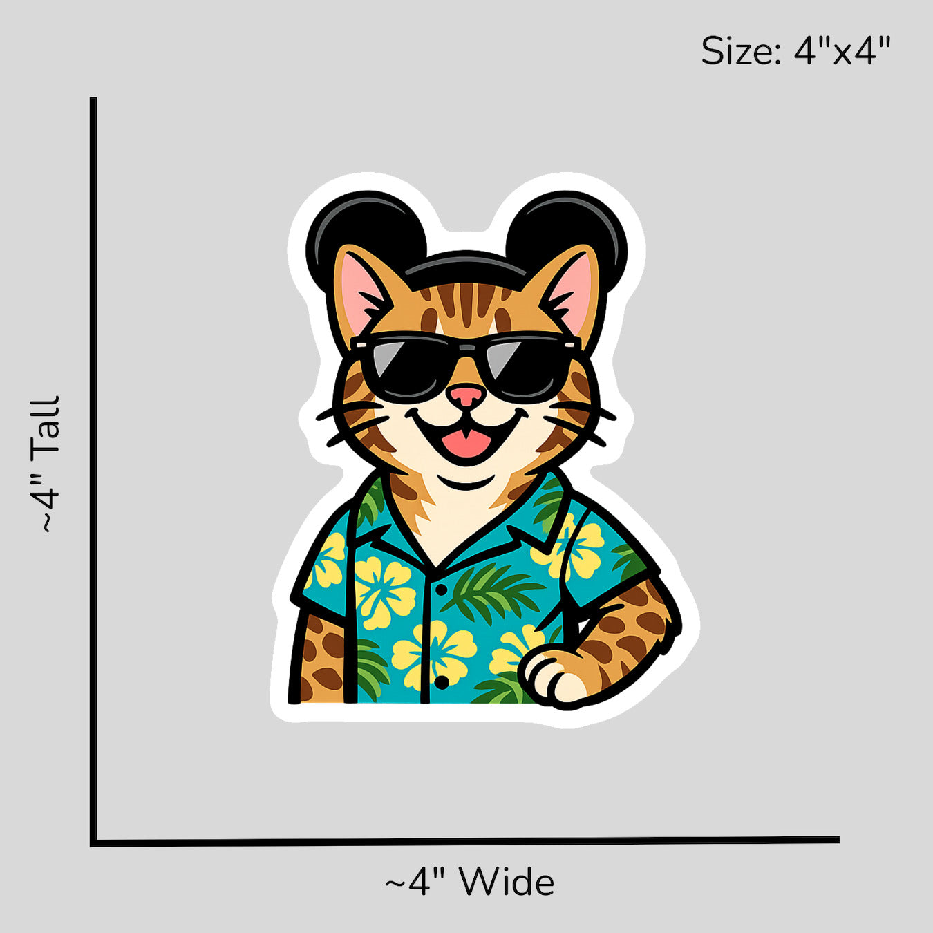 Magic Bengal Cat - Size Reference Mockup