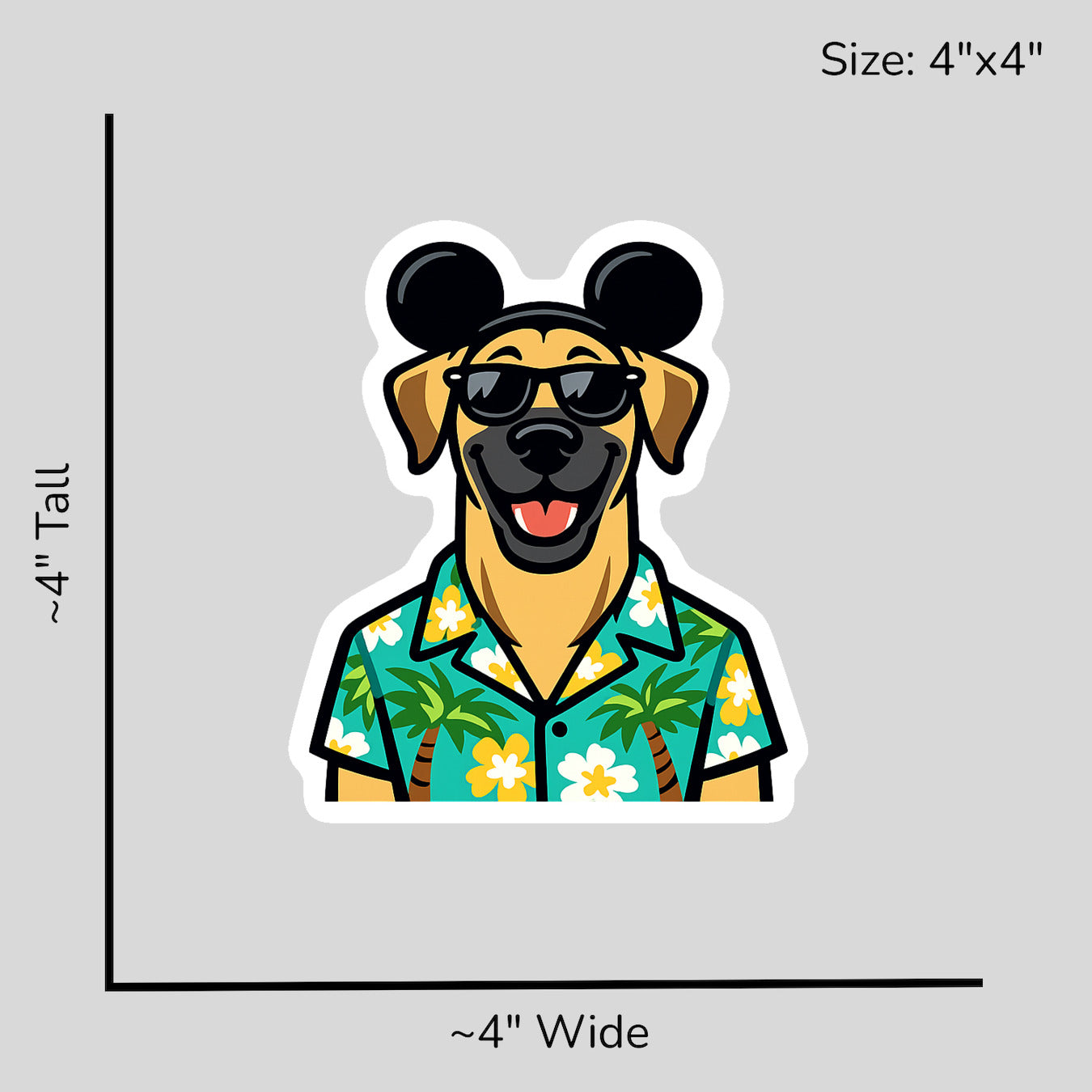 Magic Fawn Great Dane - Size Reference Mockup