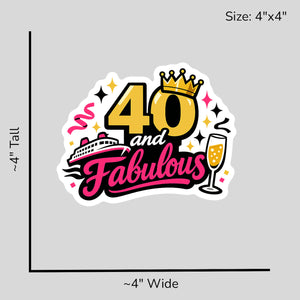 40 and Fabulous - Size Reference Mockup