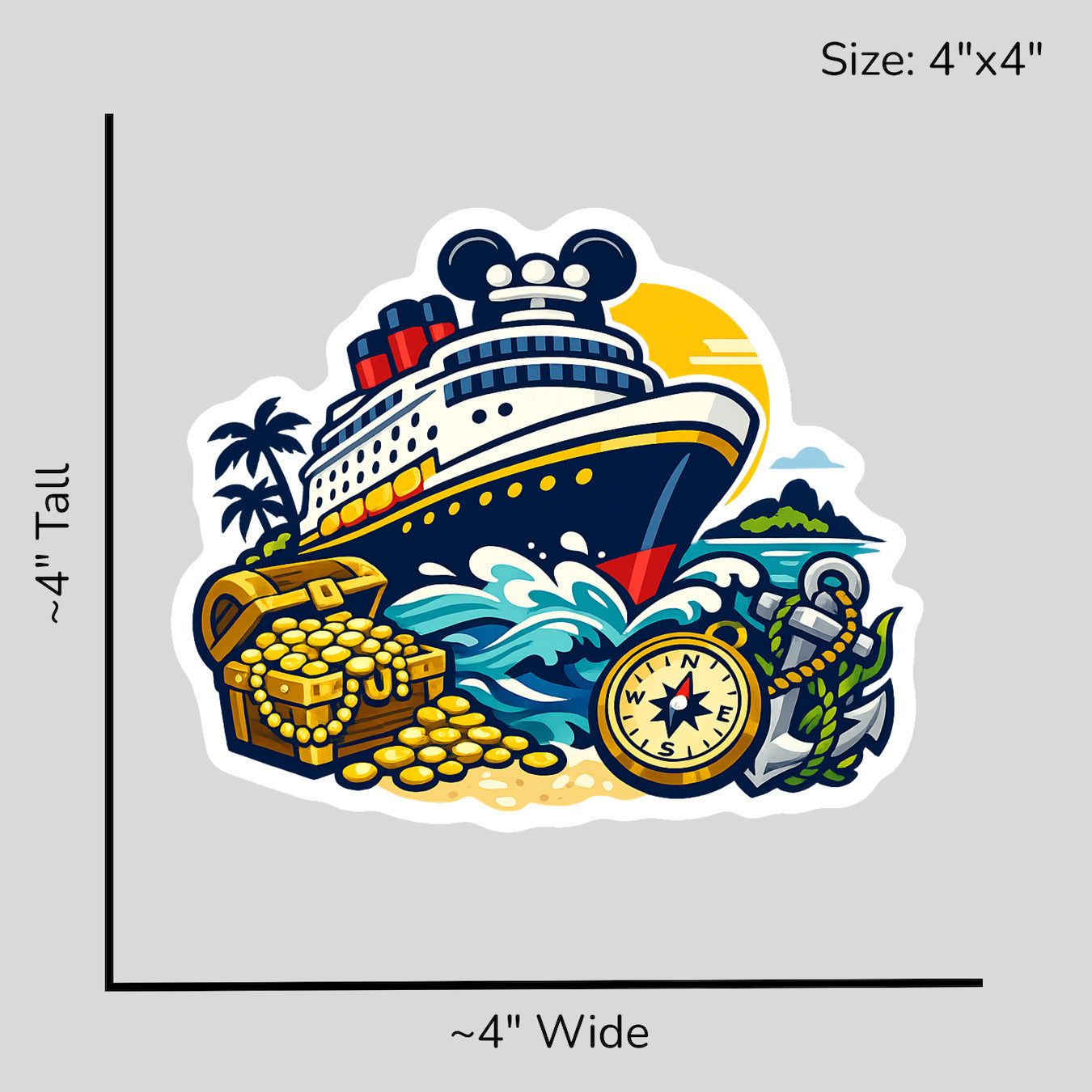 Adventure Bay Cruise - Size Reference Mockup