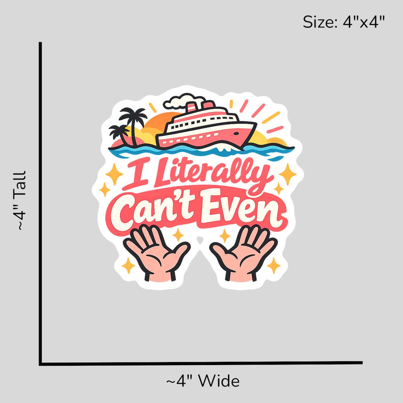 I Literally Cant Even - Size Reference Mockup