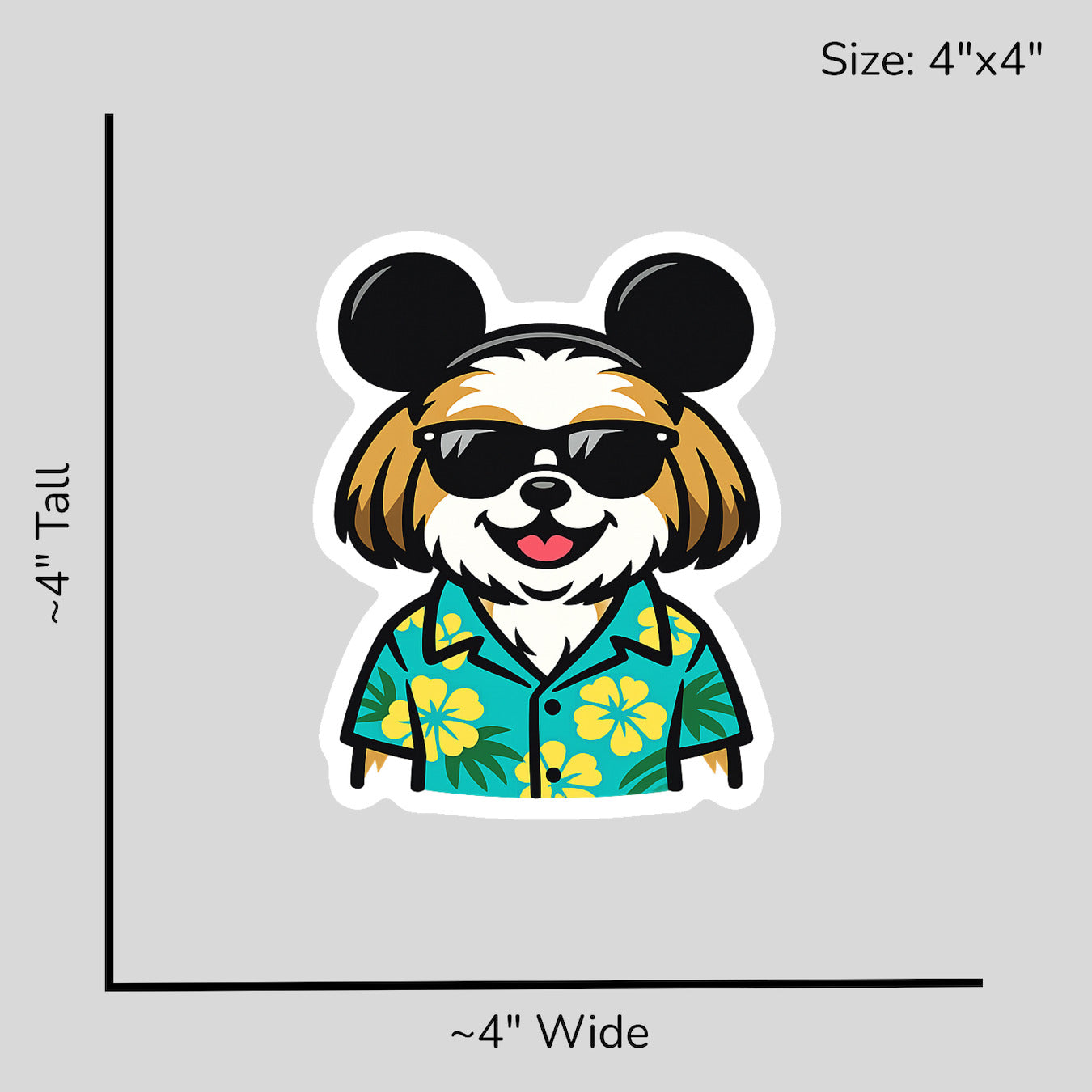 Magic Gold Shih Tzu - Size Reference Mockup