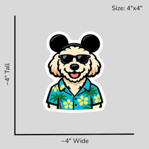 Magic Cream Goldendoodle - Size Reference Mockup