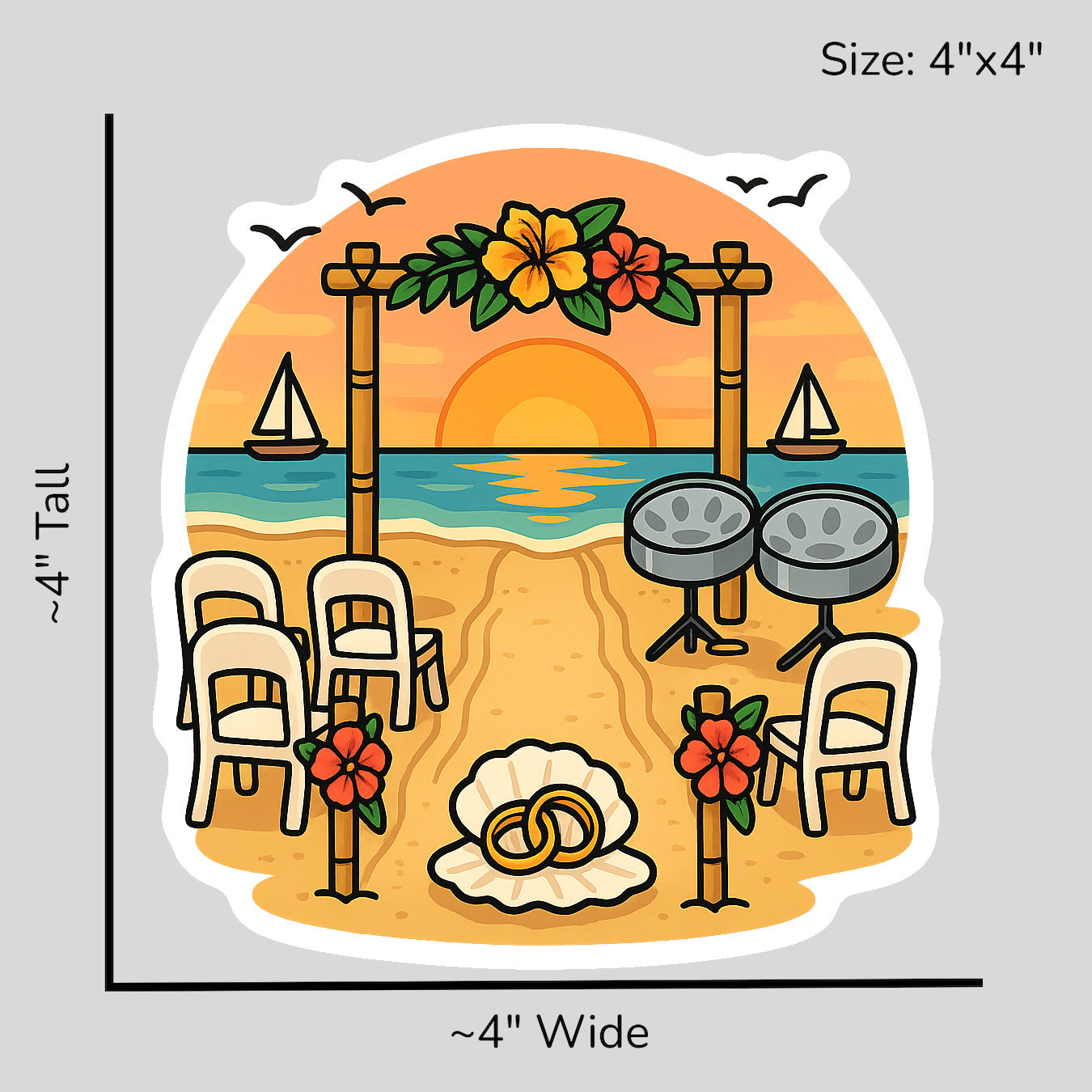 Island I Do - Size Reference Mockup