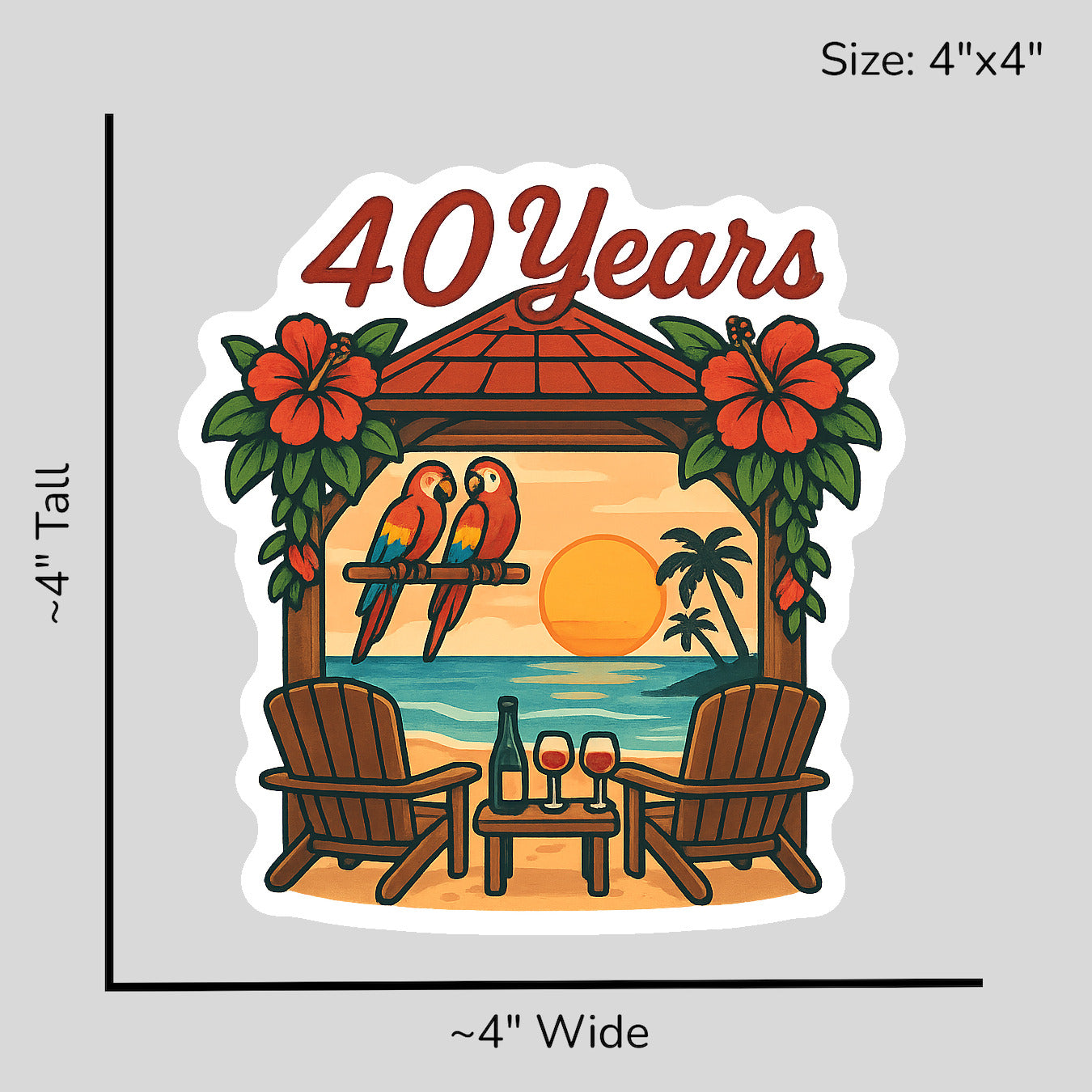 40 Ruby Years - Size Reference Mockup