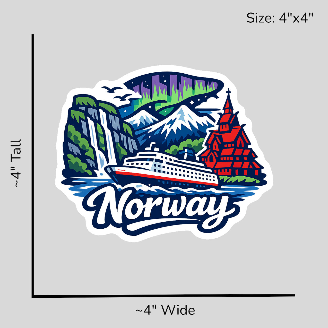Norwegian Fjords Majesty - Size Reference Mockup