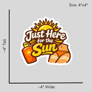 Just Here for the Sun - Size Reference Mockup