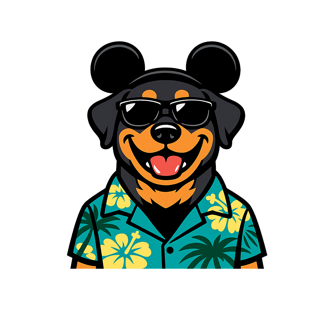 Magic Rottweiler - Bordered Artwork