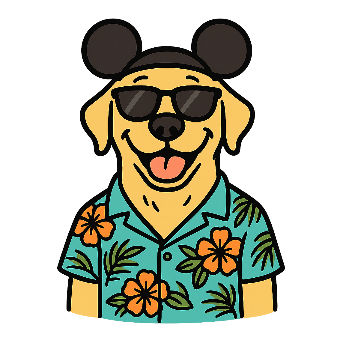 Magic Yellow Lab - Bordered Artwork