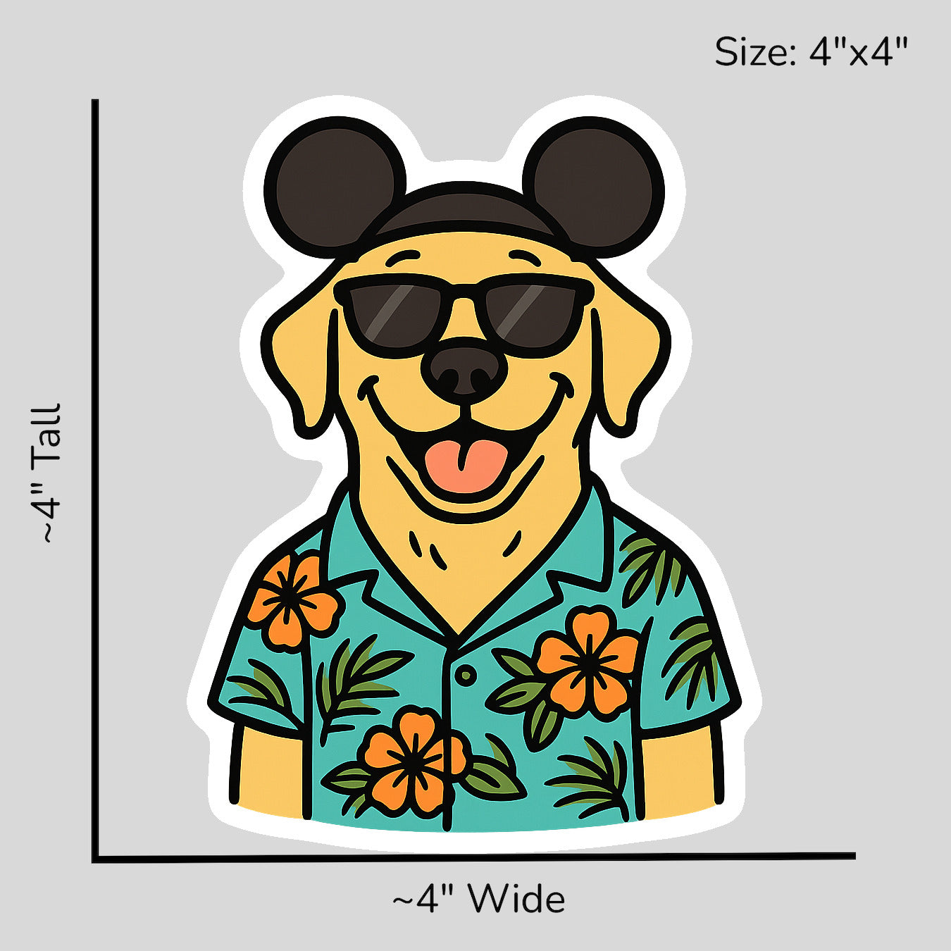 Magic Yellow Lab - Size Reference Mockup