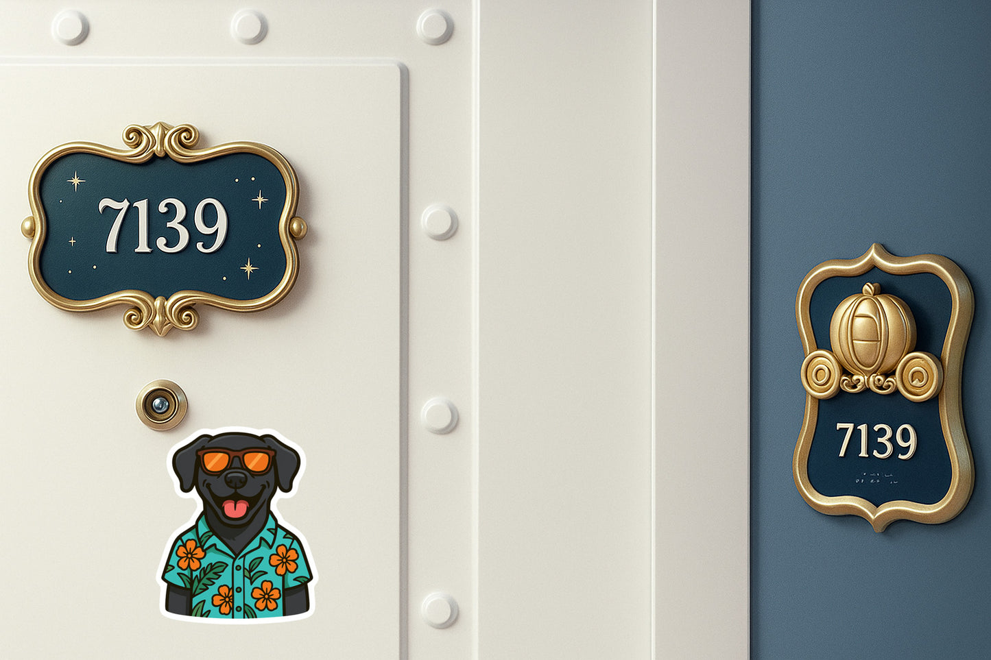 Tropical Black Lab - Door Style 2 Mockup