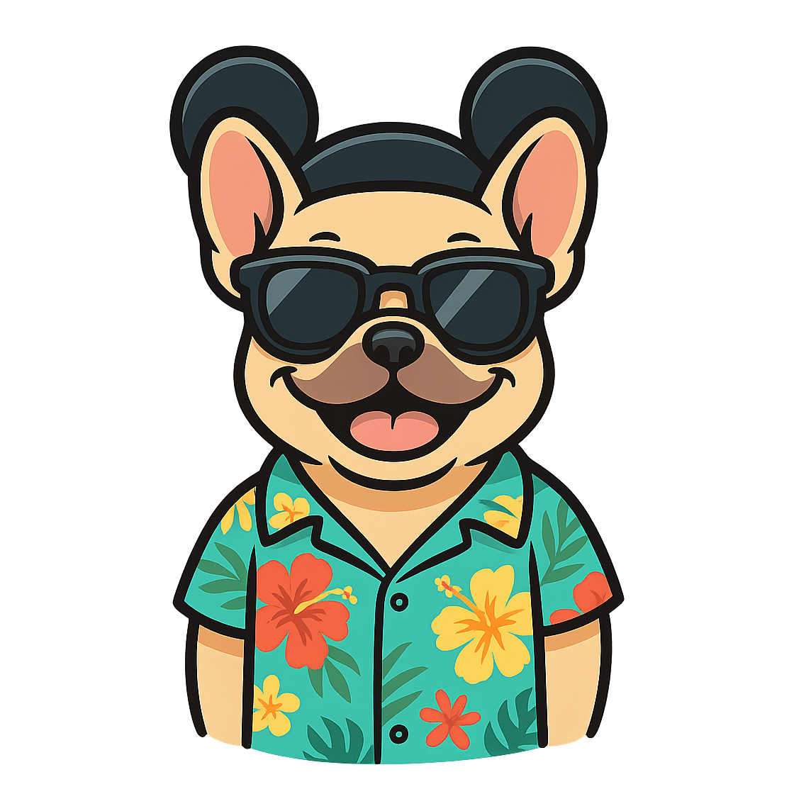 Magic Fawn French Bulldog - Bordered Artwork