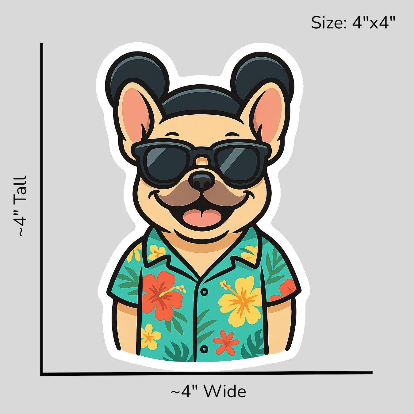 Magic Fawn French Bulldog - Size Reference Mockup