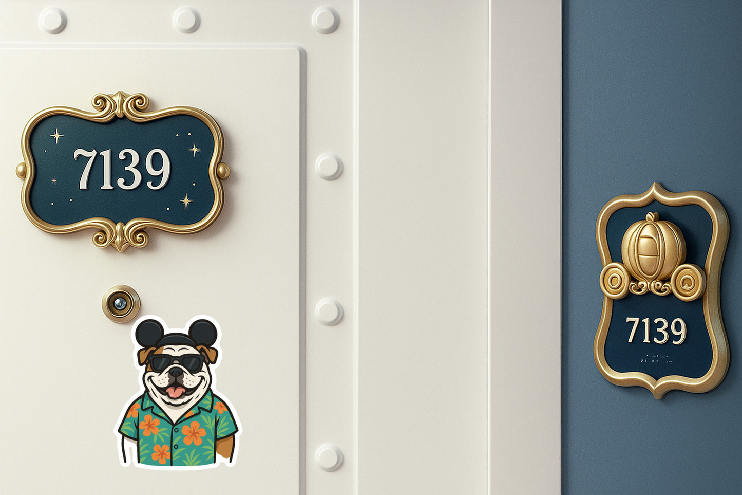 Magic English Bulldog - Door Style 2 Mockup