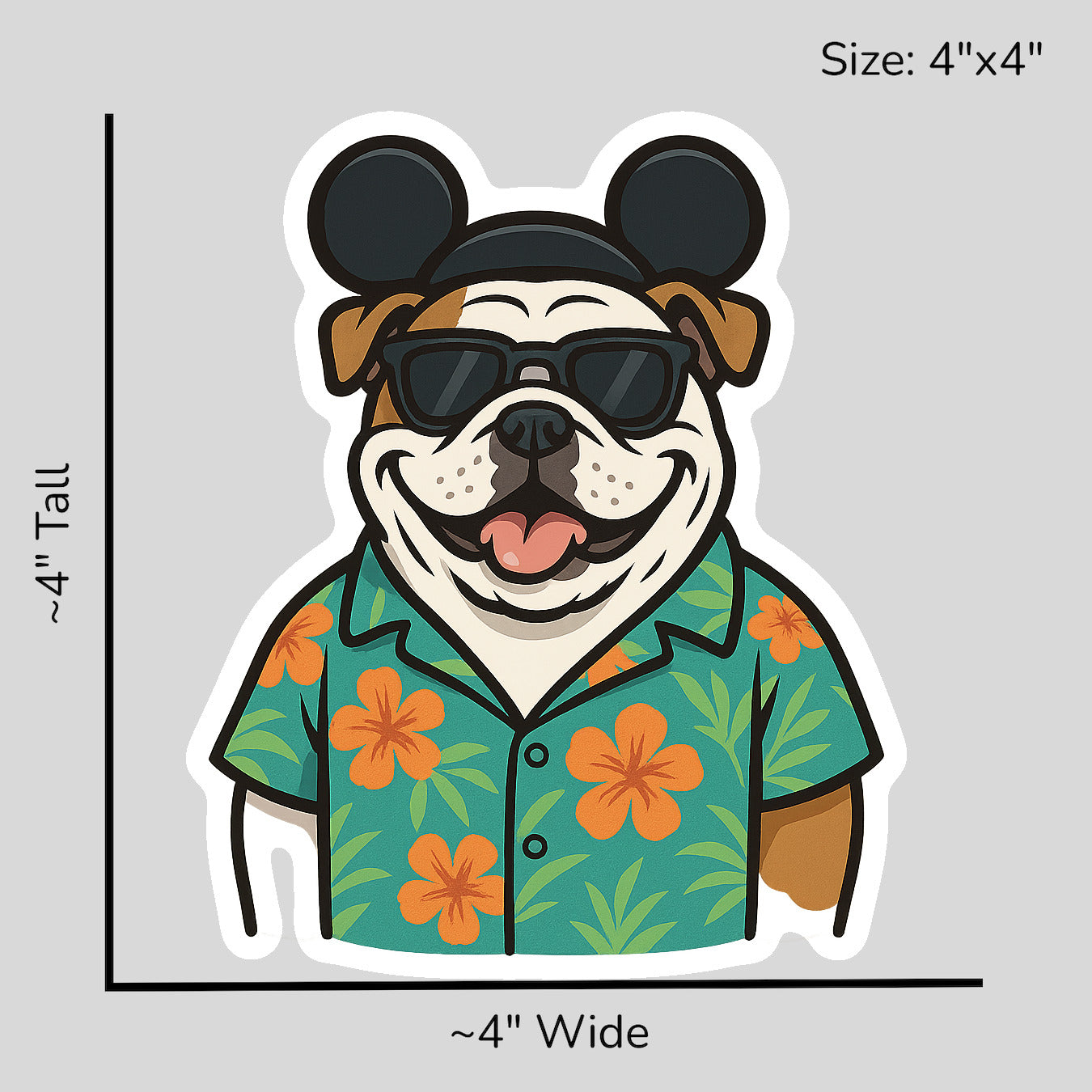 Magic English Bulldog - Size Reference Mockup