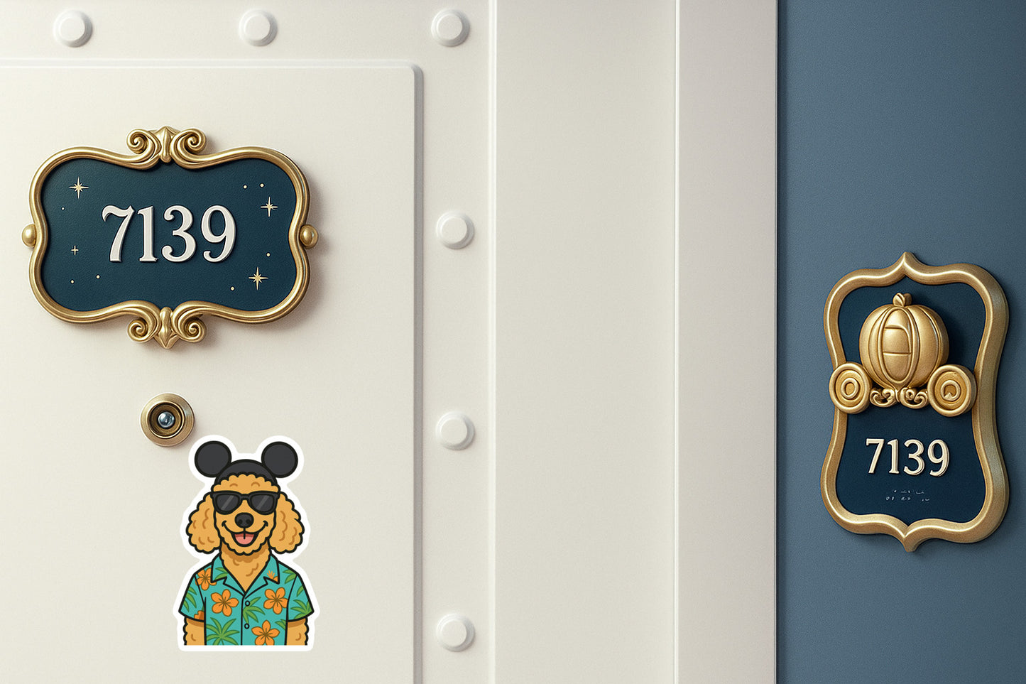 Magic Apricot Poodle - Door Style 2 Mockup