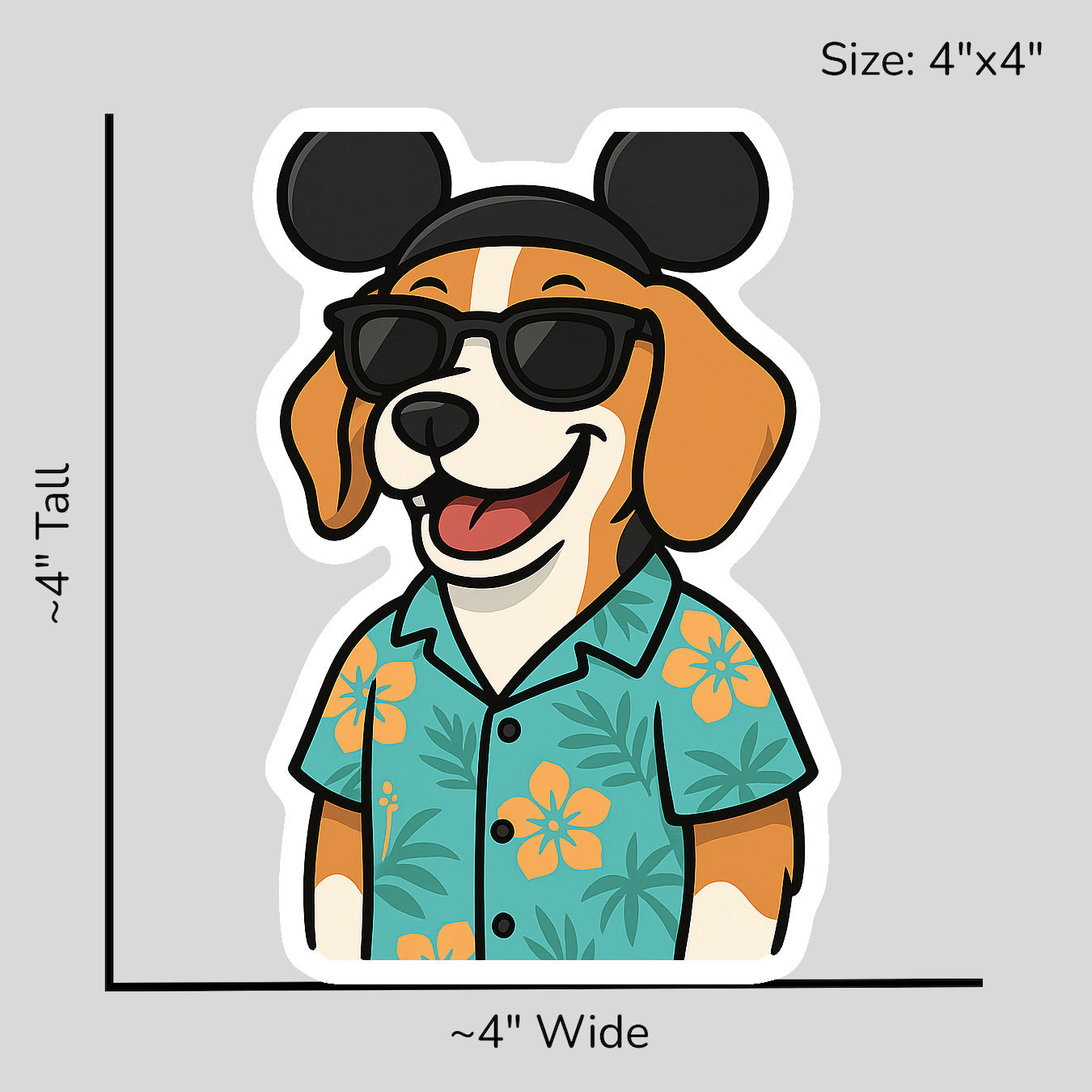 Magic Tricolor Beagle - Size Reference Mockup