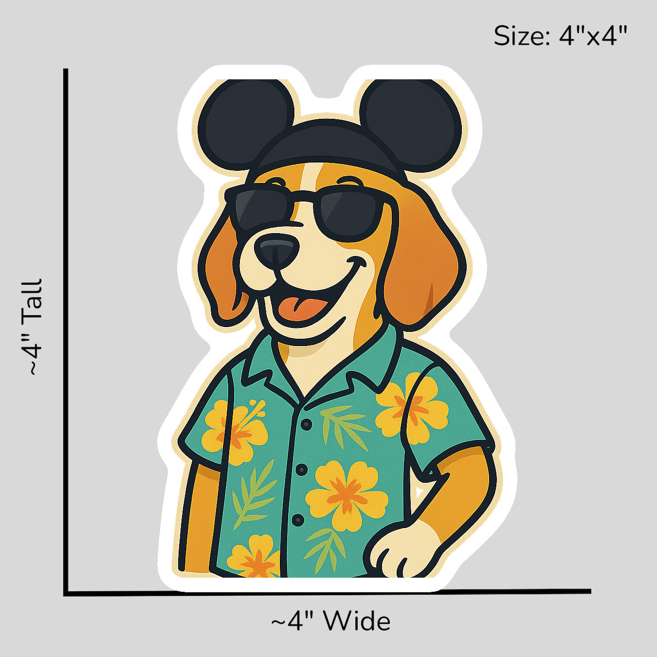 Magic Lemon Beagle - Size Reference Mockup