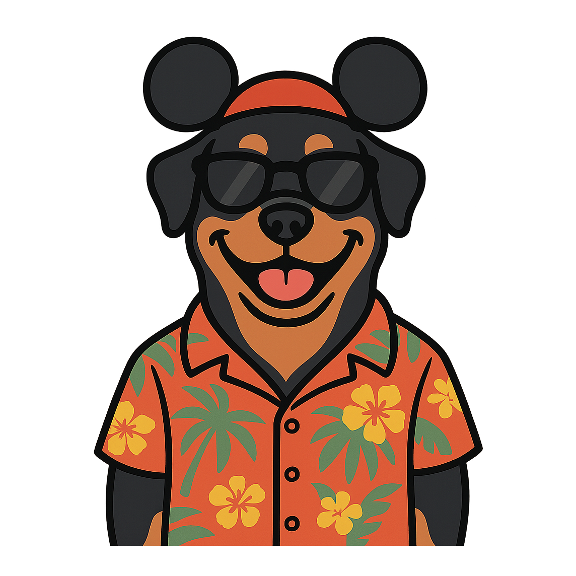 Magic Rottweiler - Bordered Artwork
