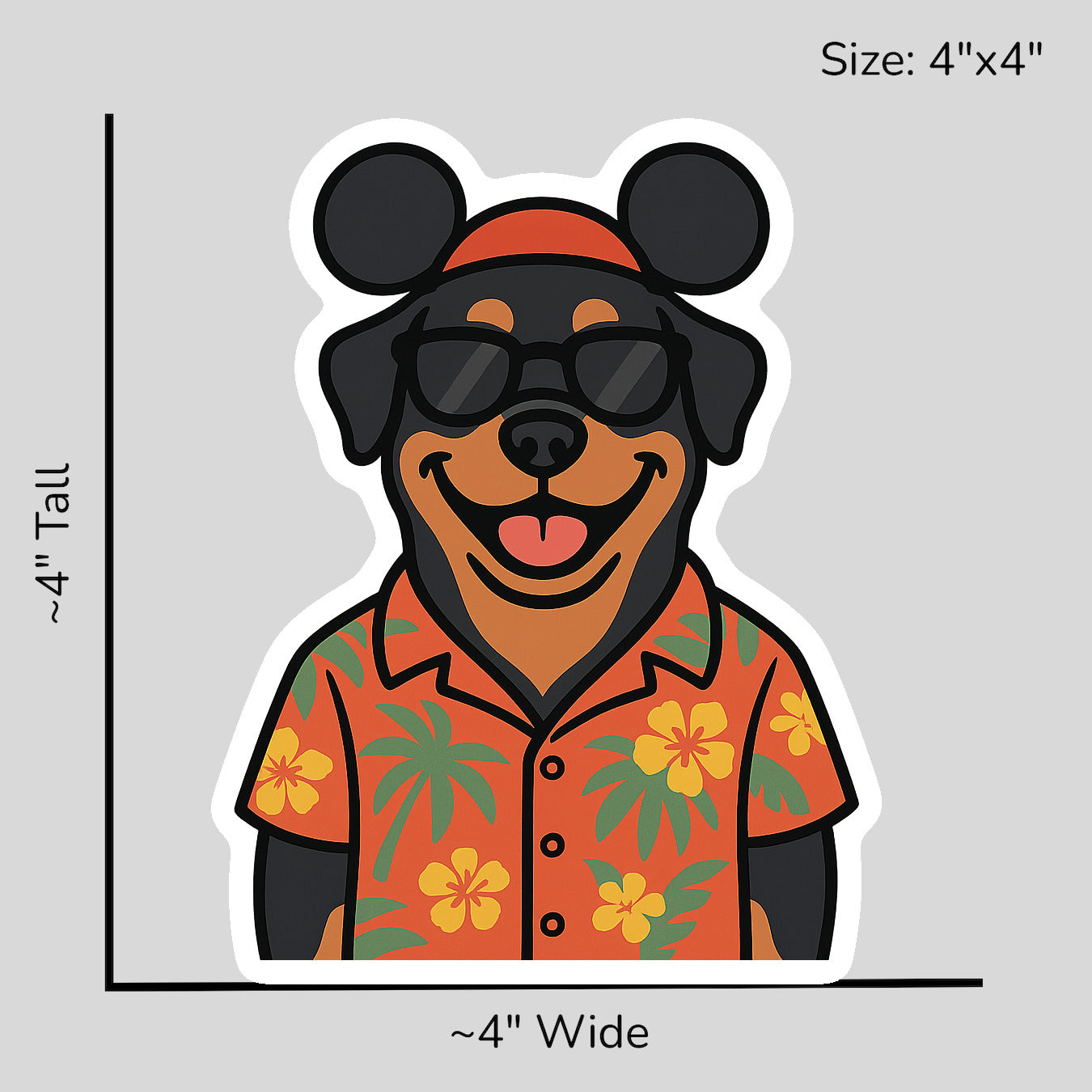 Magic Rottweiler - Size Reference Mockup