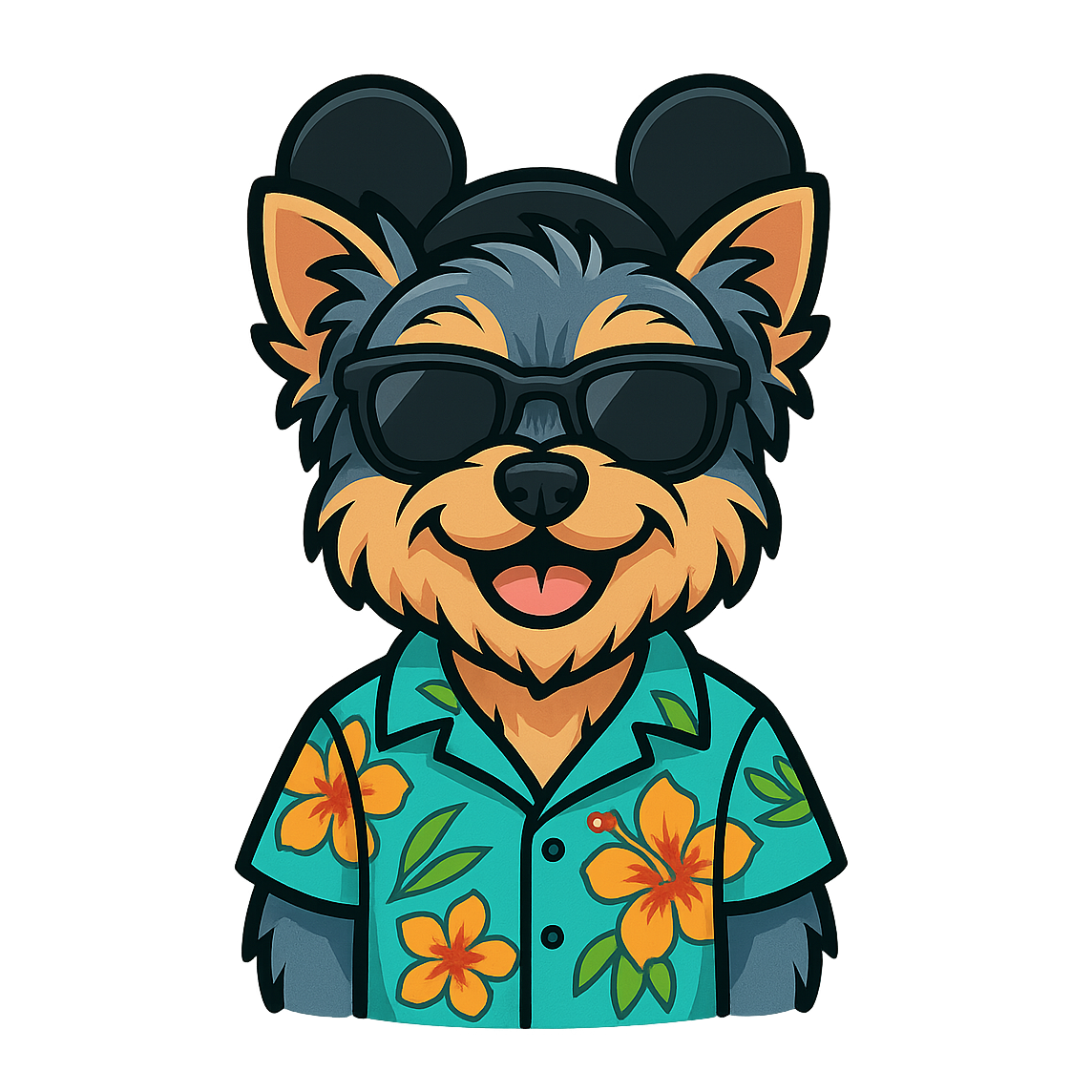 Magic Yorkshire Terrier - Bordered Artwork