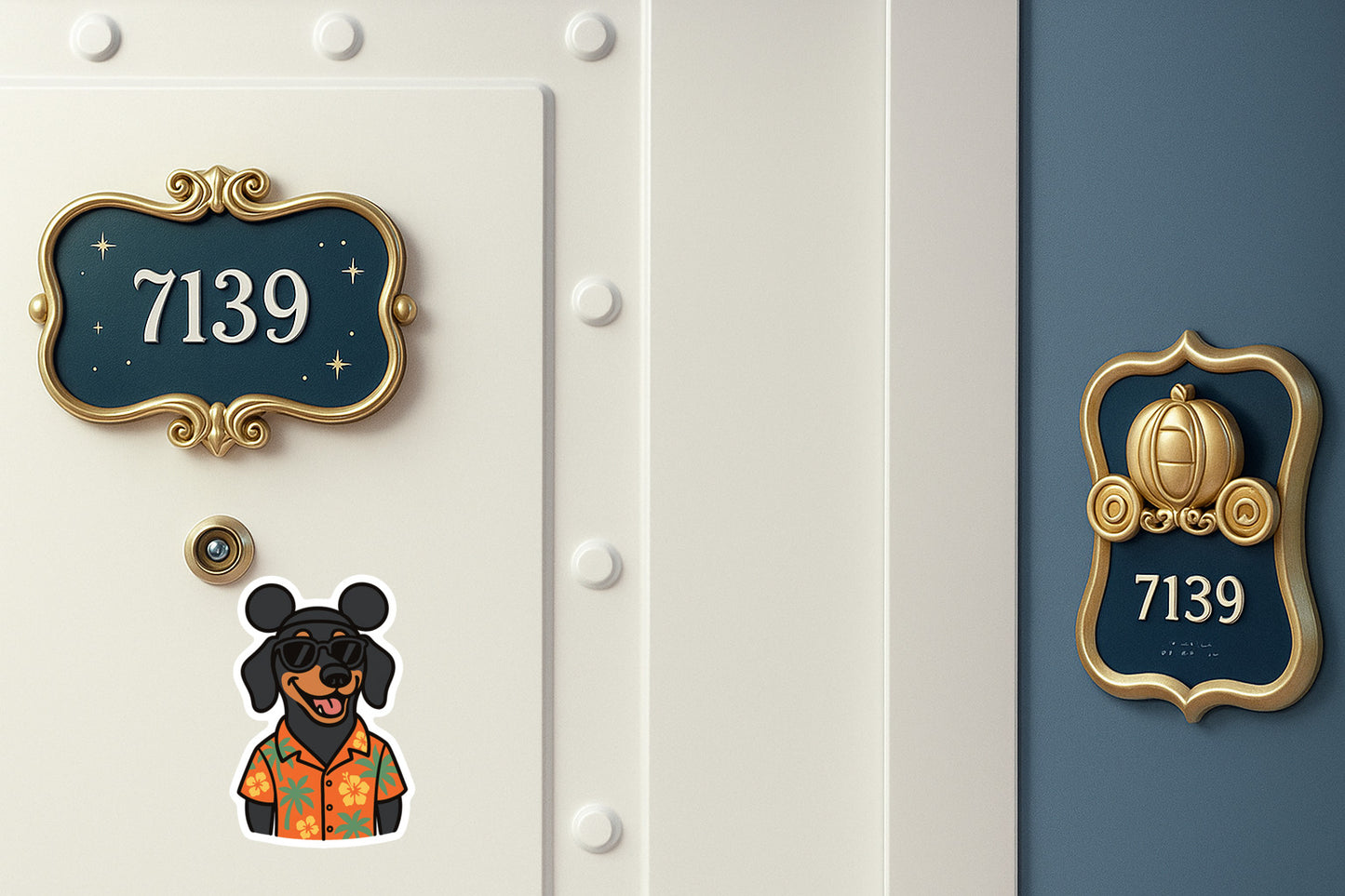 Magic Black Dachshund - Door Style 2 Mockup