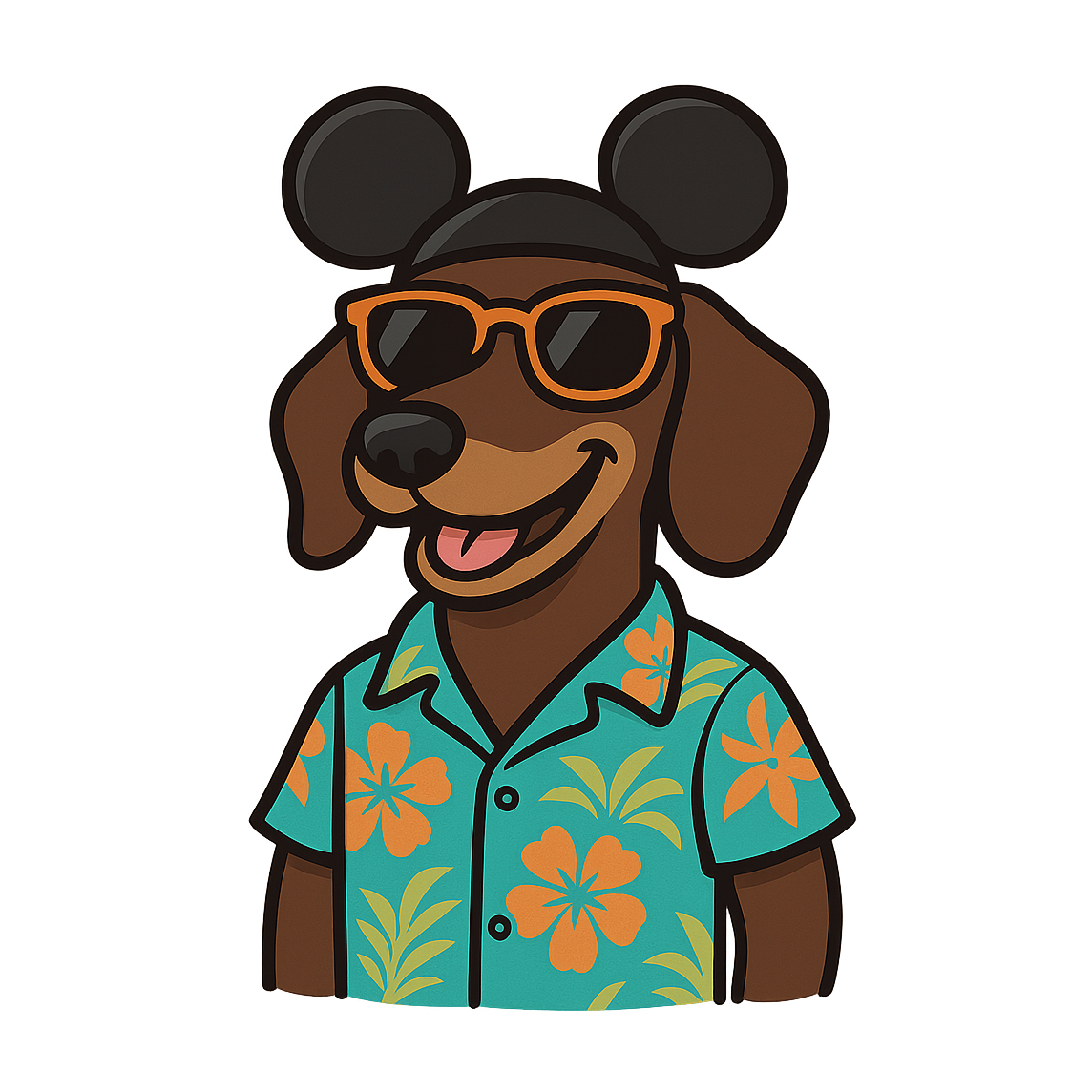 Magic Chocolate Dachshund - Bordered Artwork