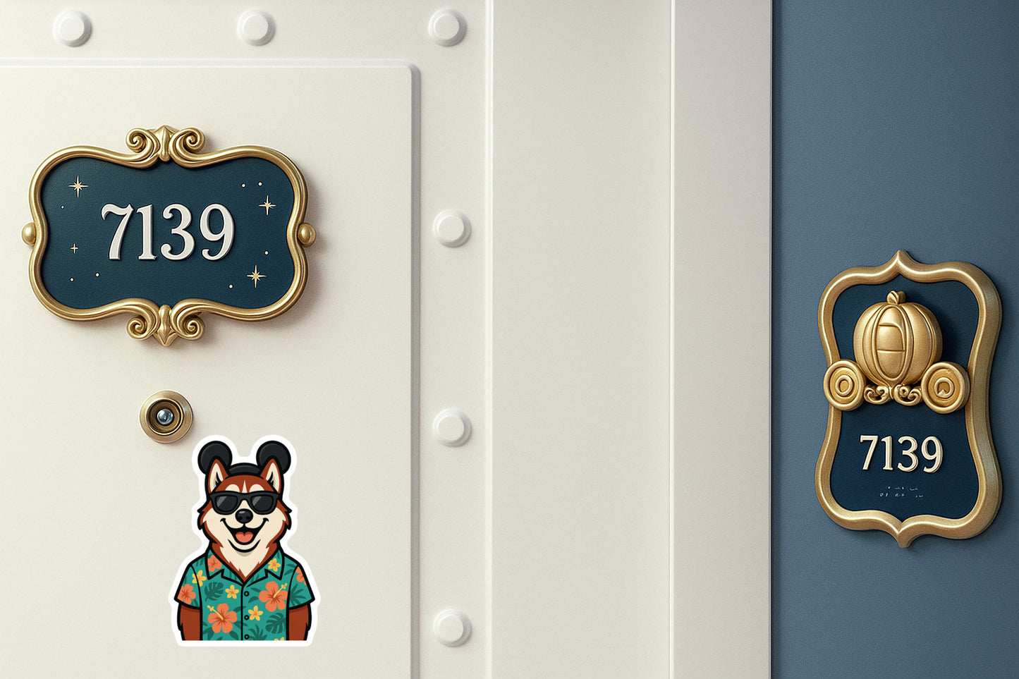Magic Red Husky - Door Style 2 Mockup