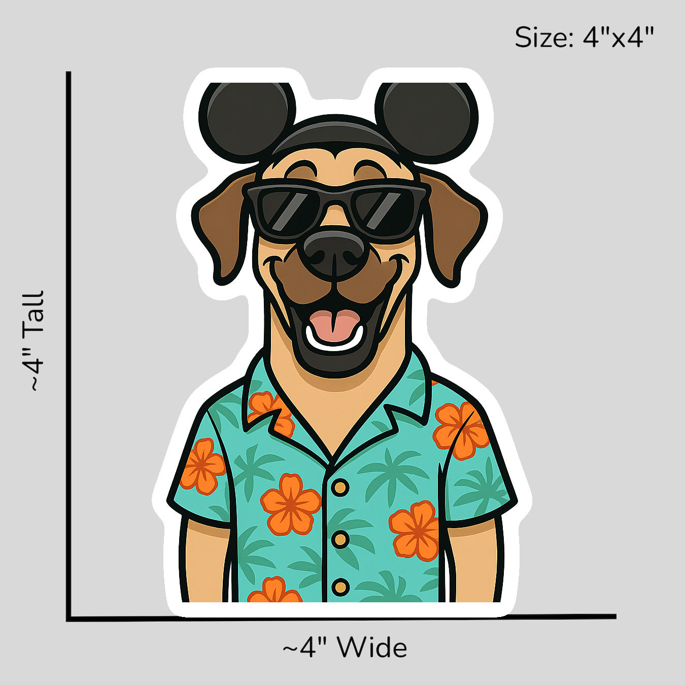 Magic Fawn Great Dane - Size Reference Mockup
