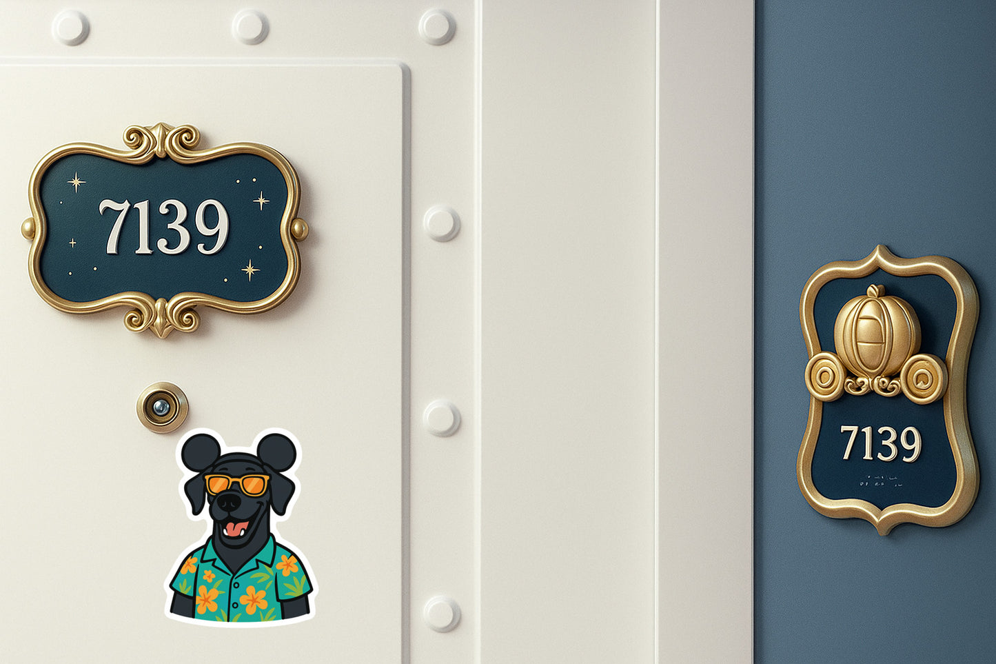 Magic Black Great Dane - Door Style 2 Mockup
