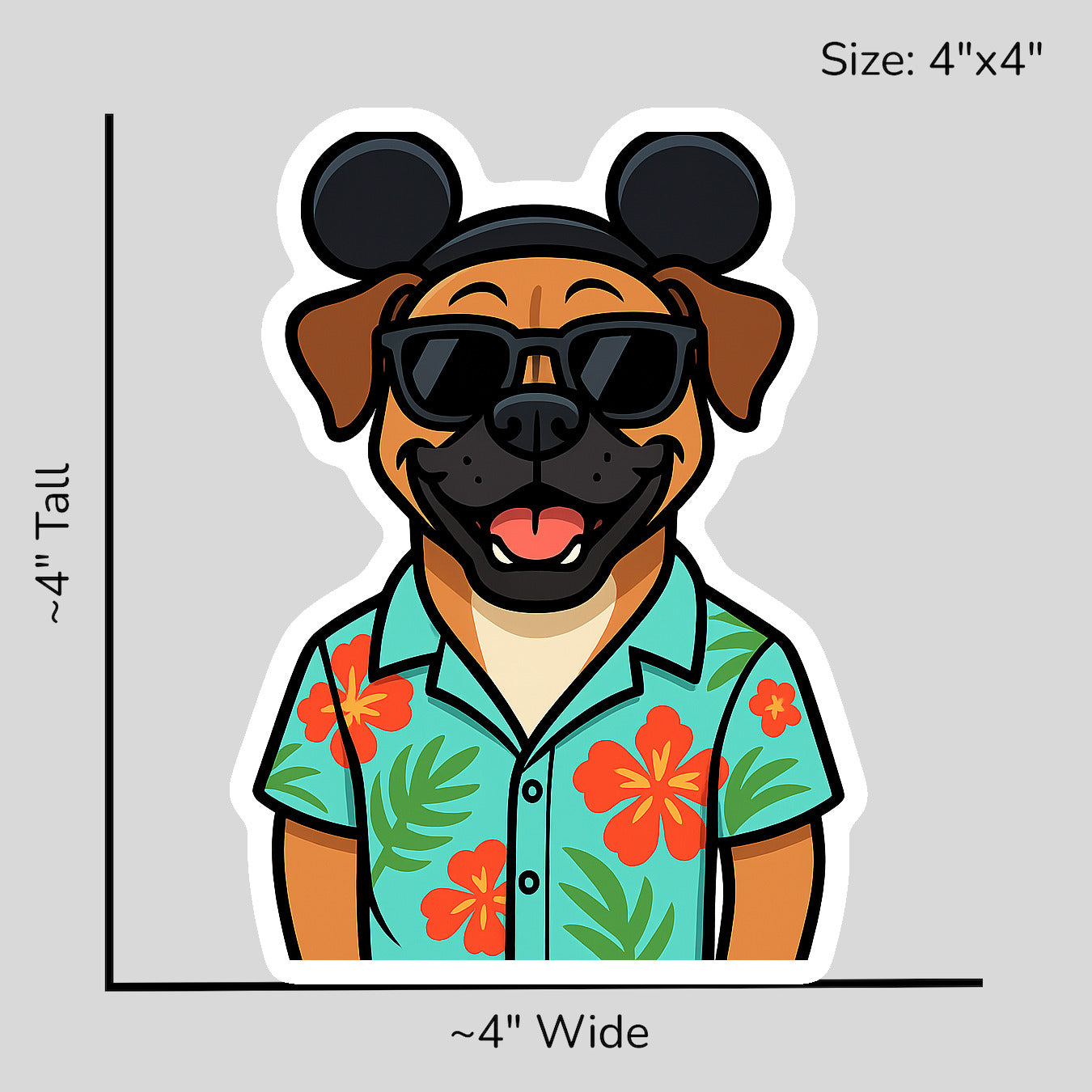 Magic Fawn Boxer - Size Reference Mockup