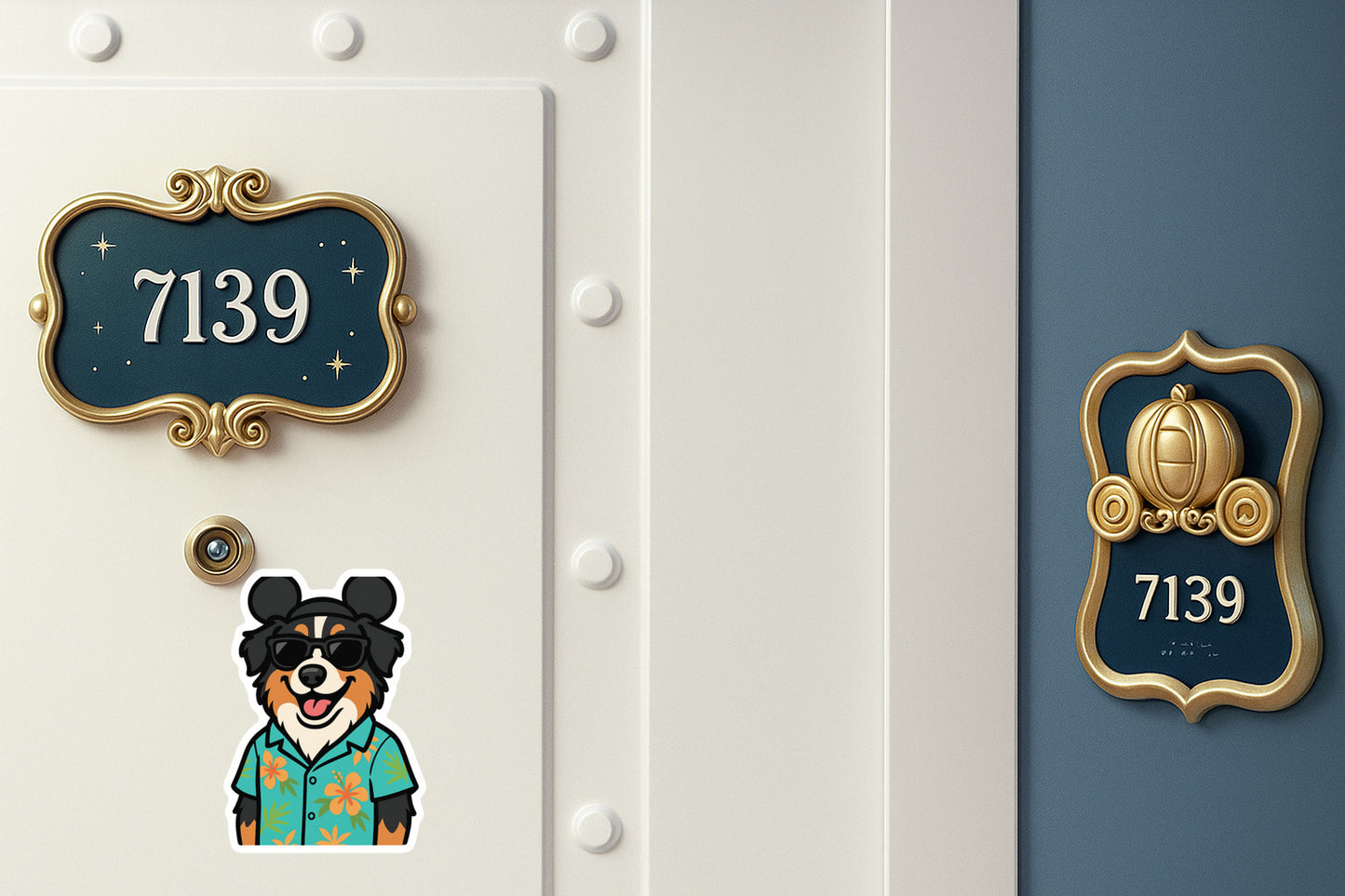Magic Black Australian Shepherd - Door Style 2 Mockup