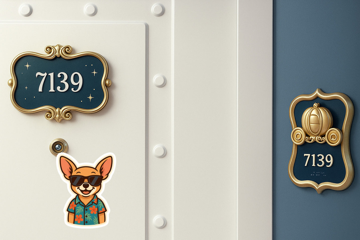 Tropical Fawn Chihuahua - Door Style 2 Mockup