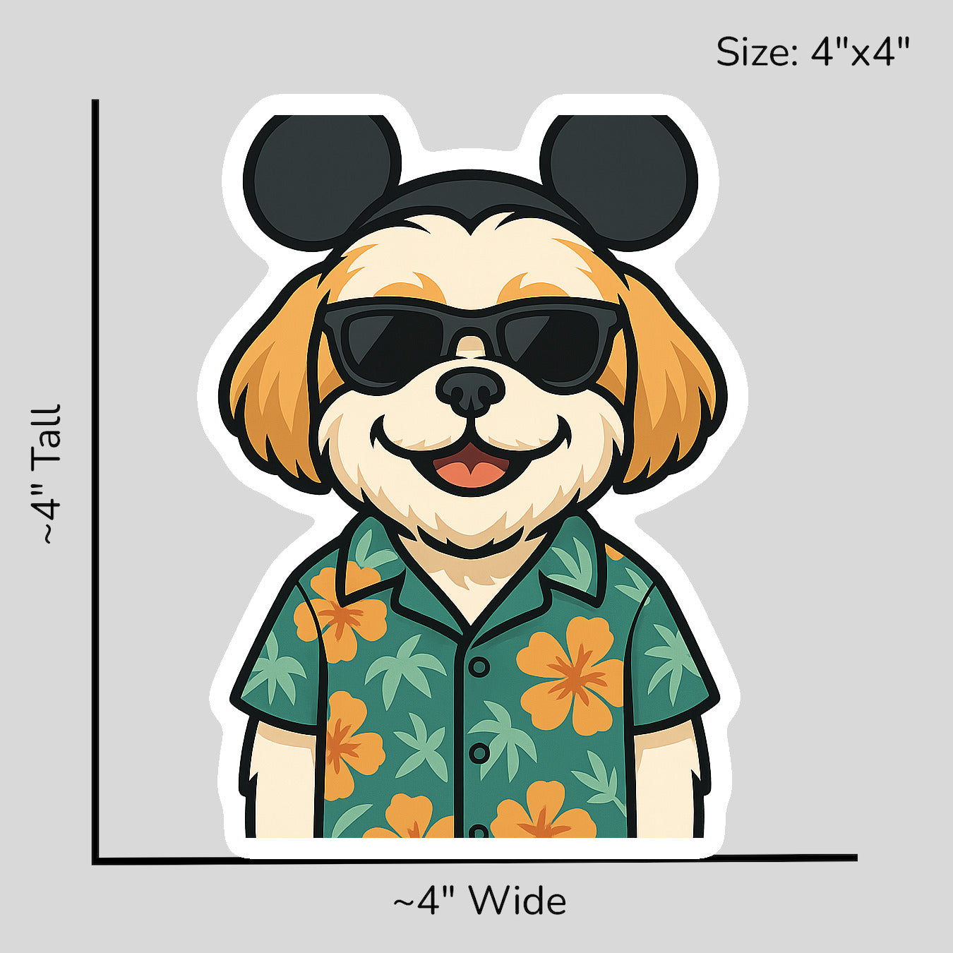 Magic Gold Shih Tzu - Size Reference Mockup