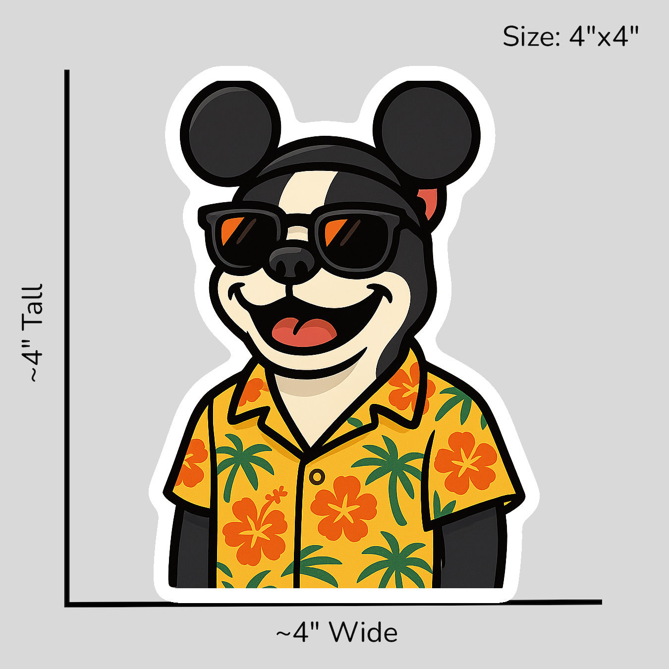 Magic Boston Terrier - Size Reference Mockup