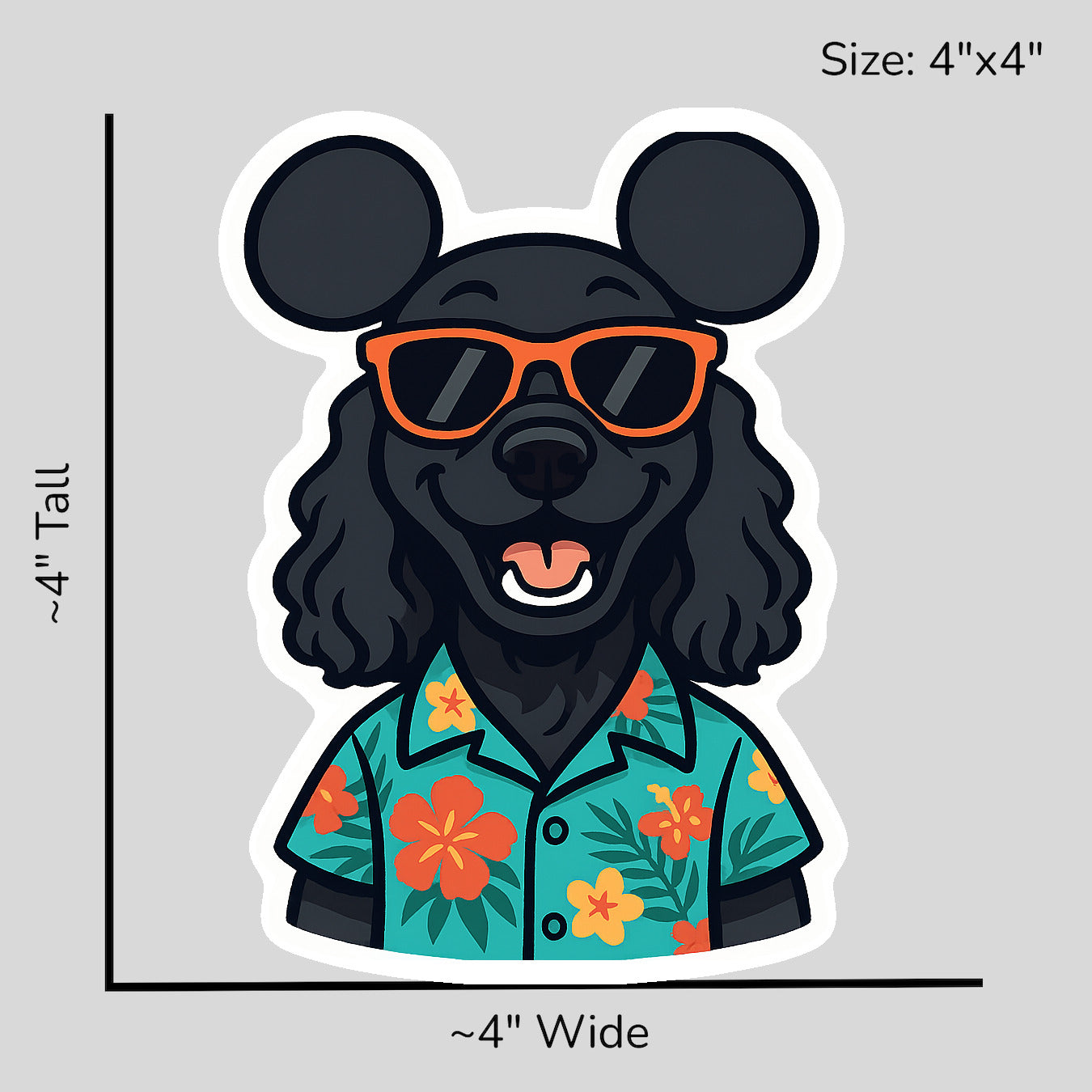 Magic Black Cocker Spaniel - Size Reference Mockup