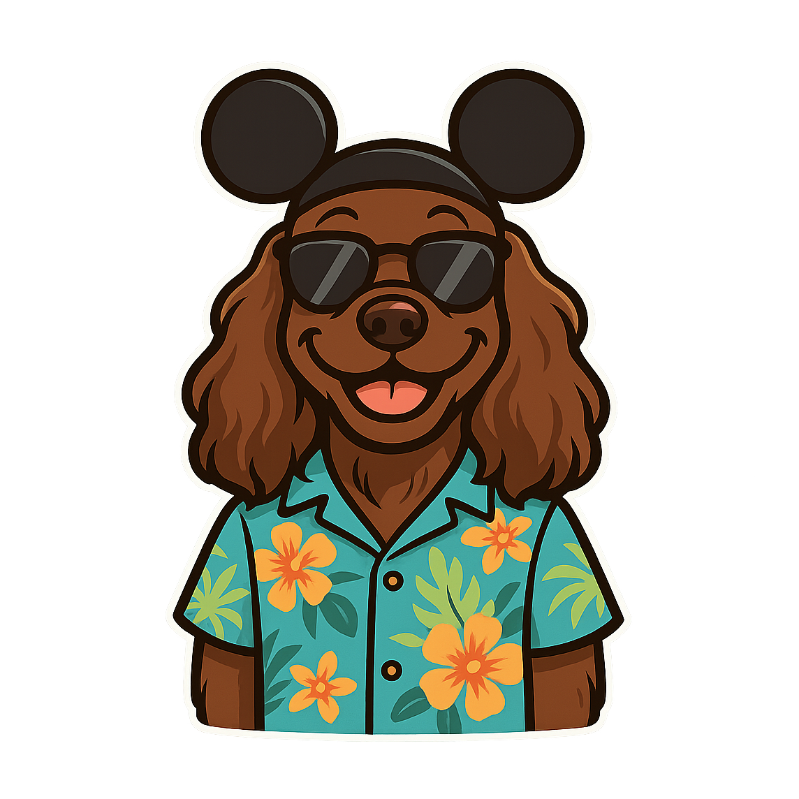 Magic Chocolate Cocker Spaniel - Bordered Artwork