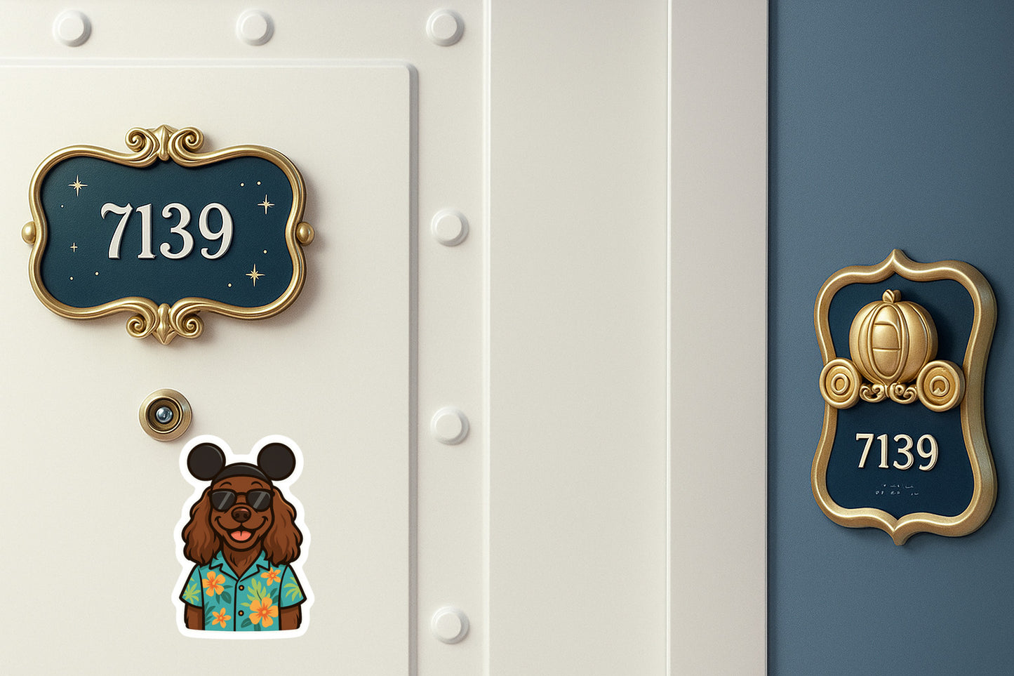 Magic Chocolate Cocker Spaniel - Door Style 2 Mockup