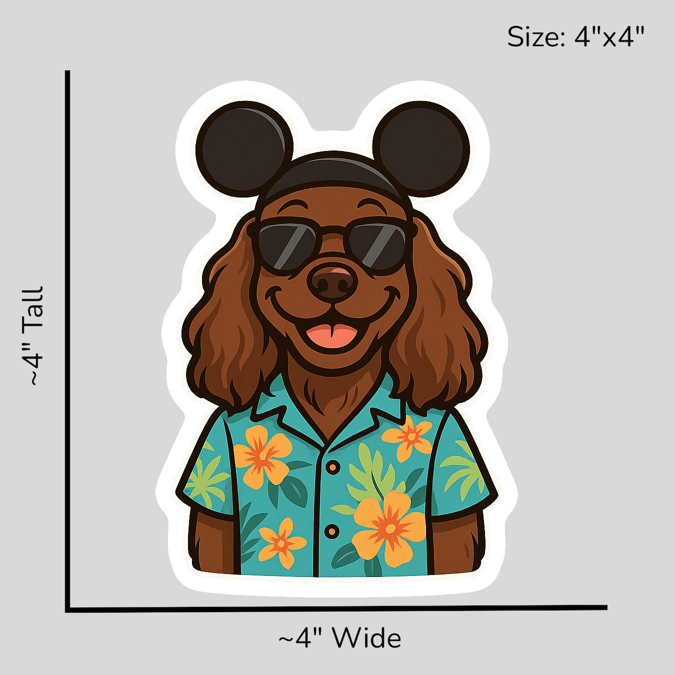 Magic Chocolate Cocker Spaniel - Size Reference Mockup