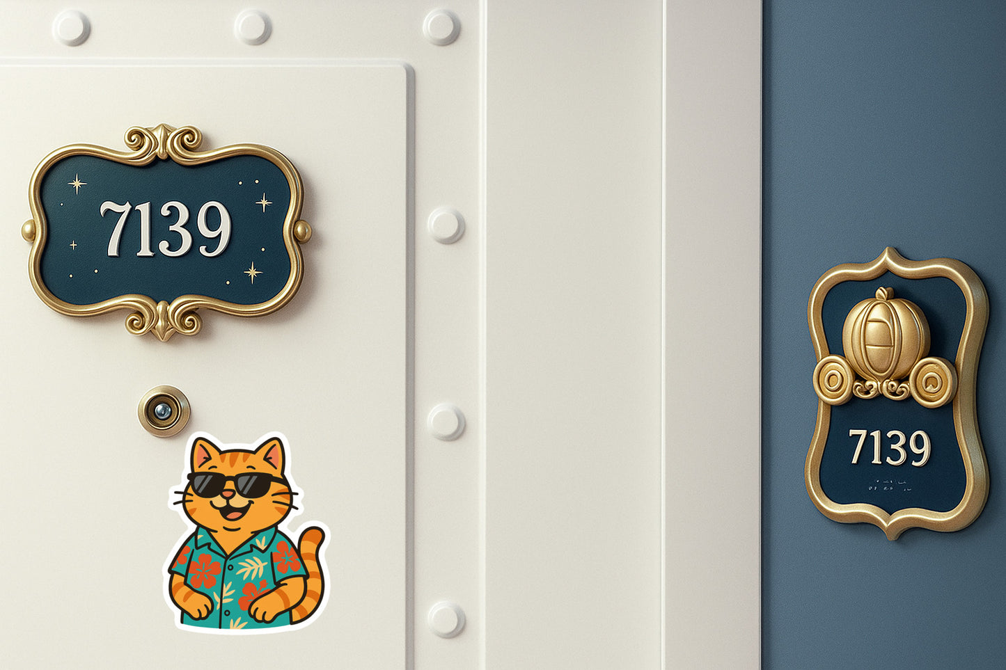 Tropical Orange Tabby - Door Style 2 Mockup