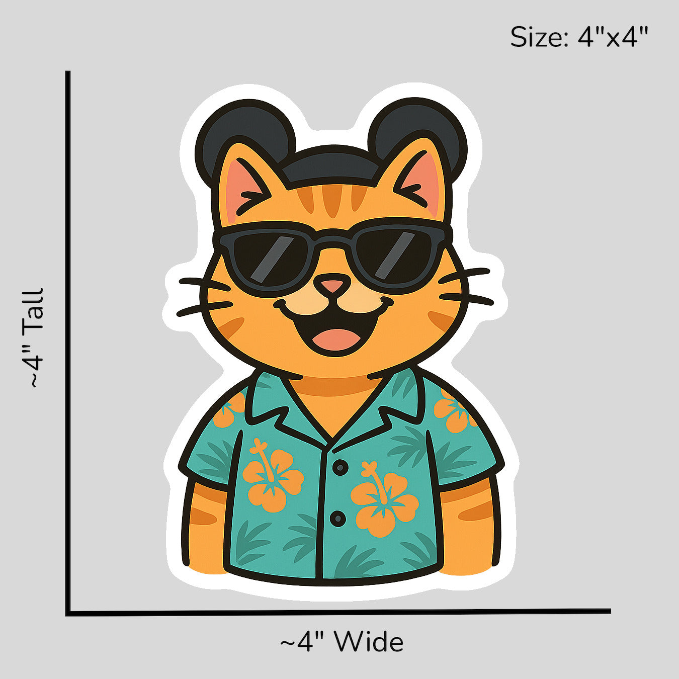Magic Orange Tabby - Size Reference Mockup