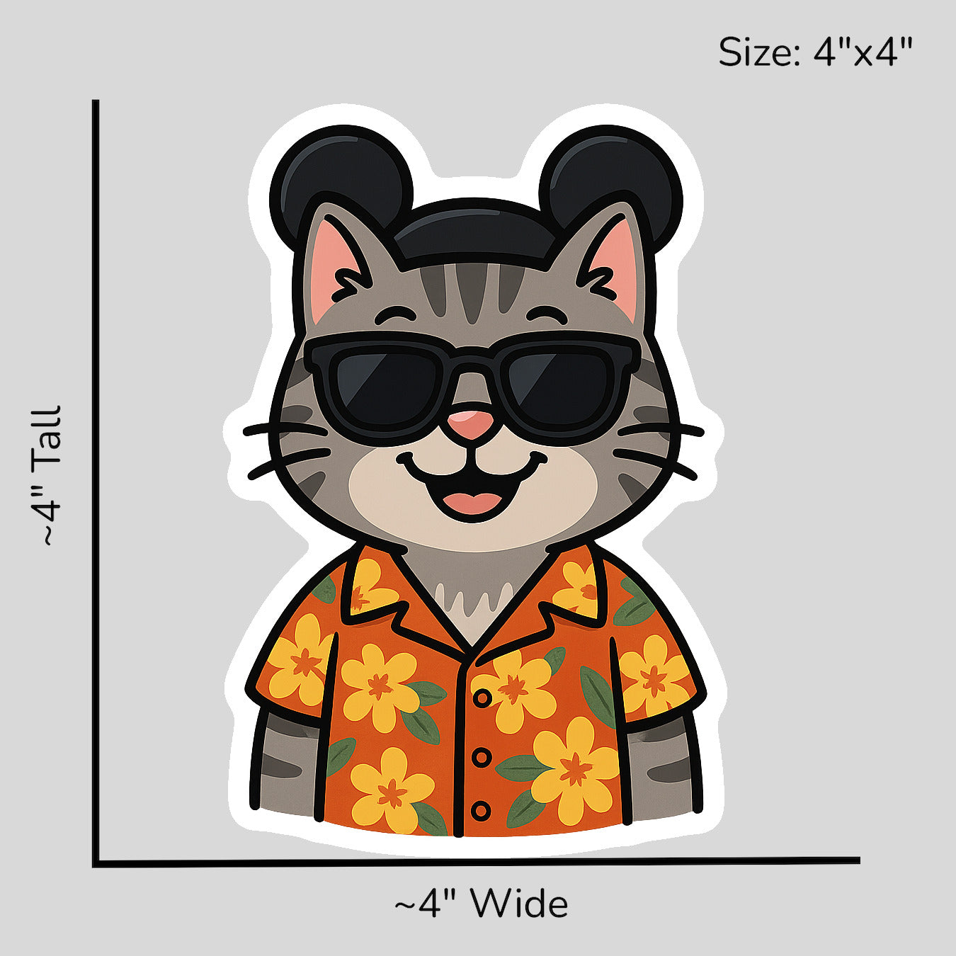 Magic Gray Tabby - Size Reference Mockup