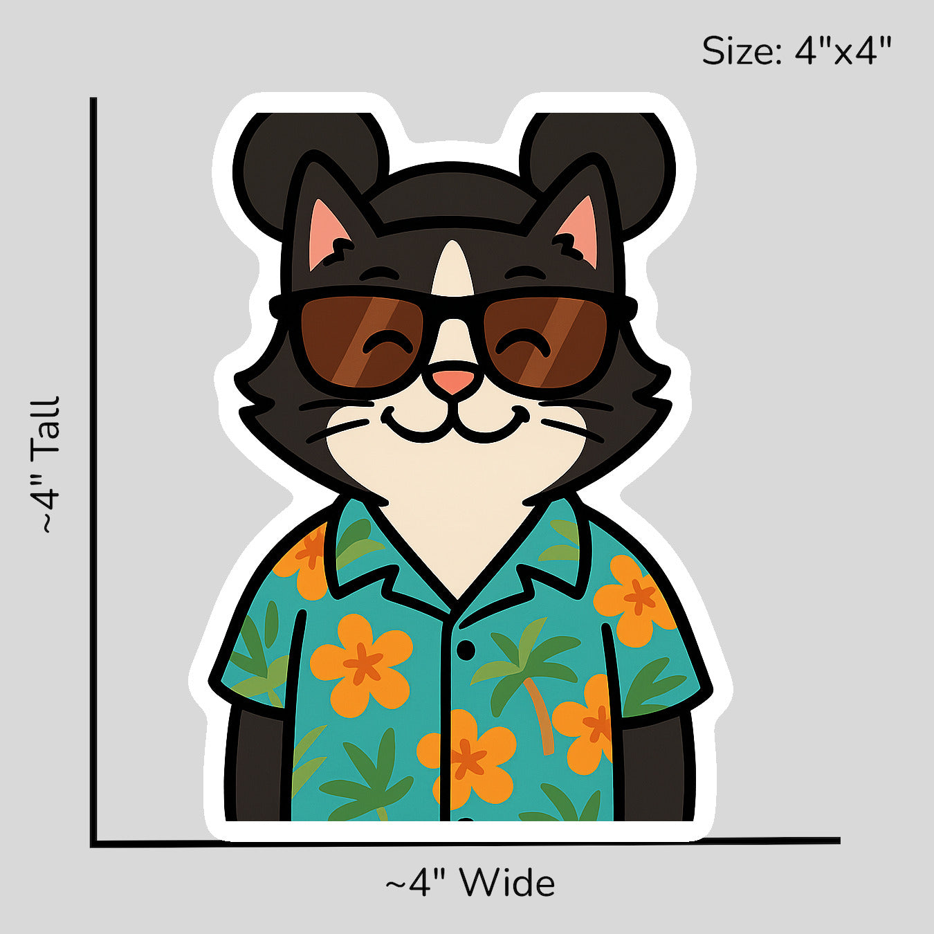 Magic Tuxedo Cat - Size Reference Mockup