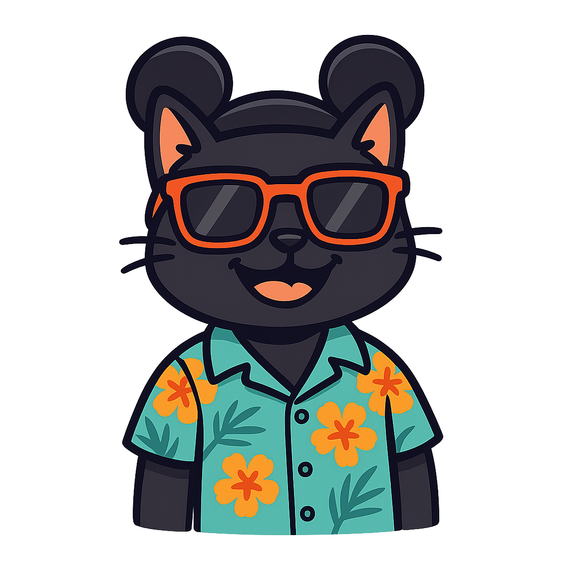 Magic Black Cat - Bordered Artwork