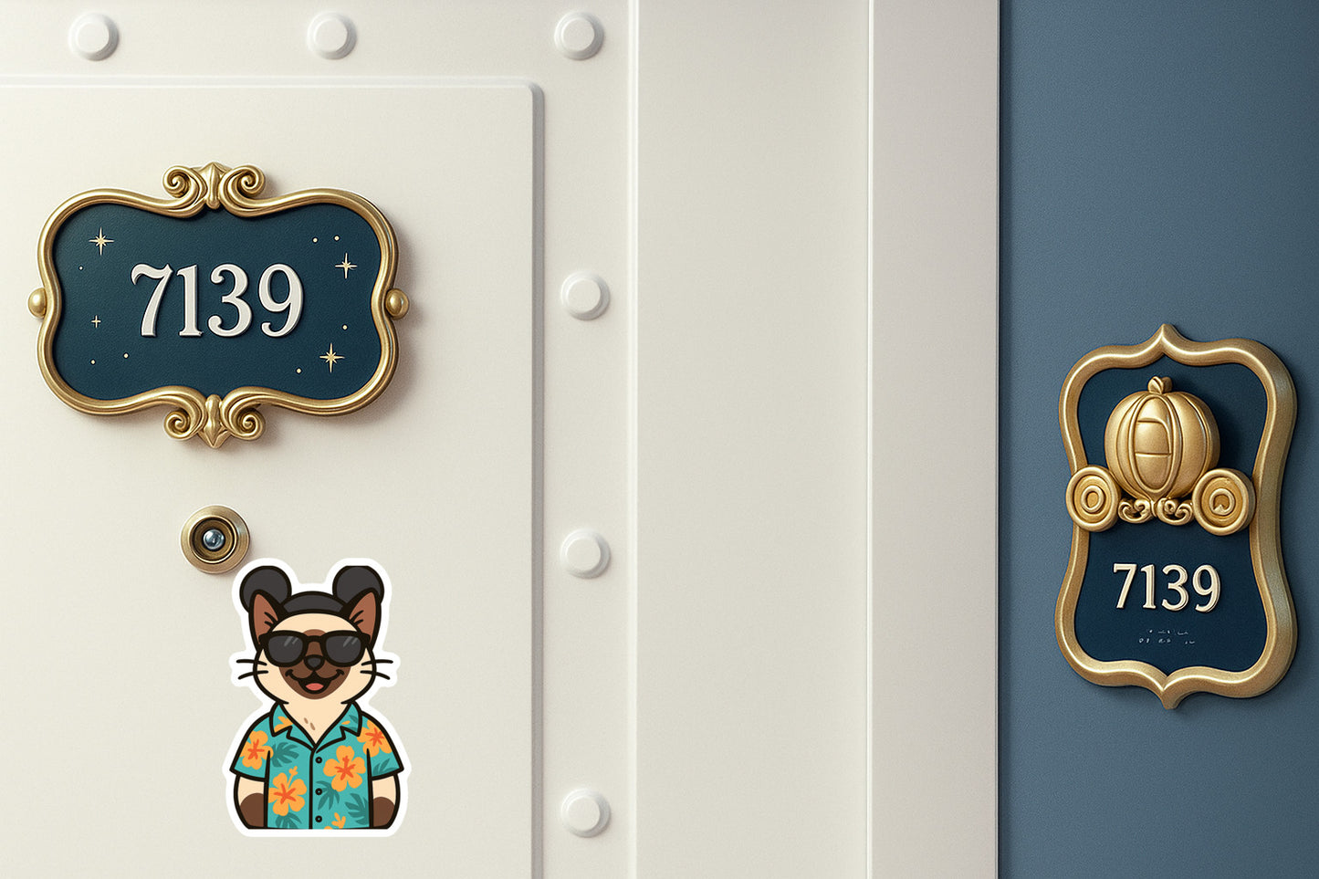 Magic Siamese Cat - Door Style 2 Mockup