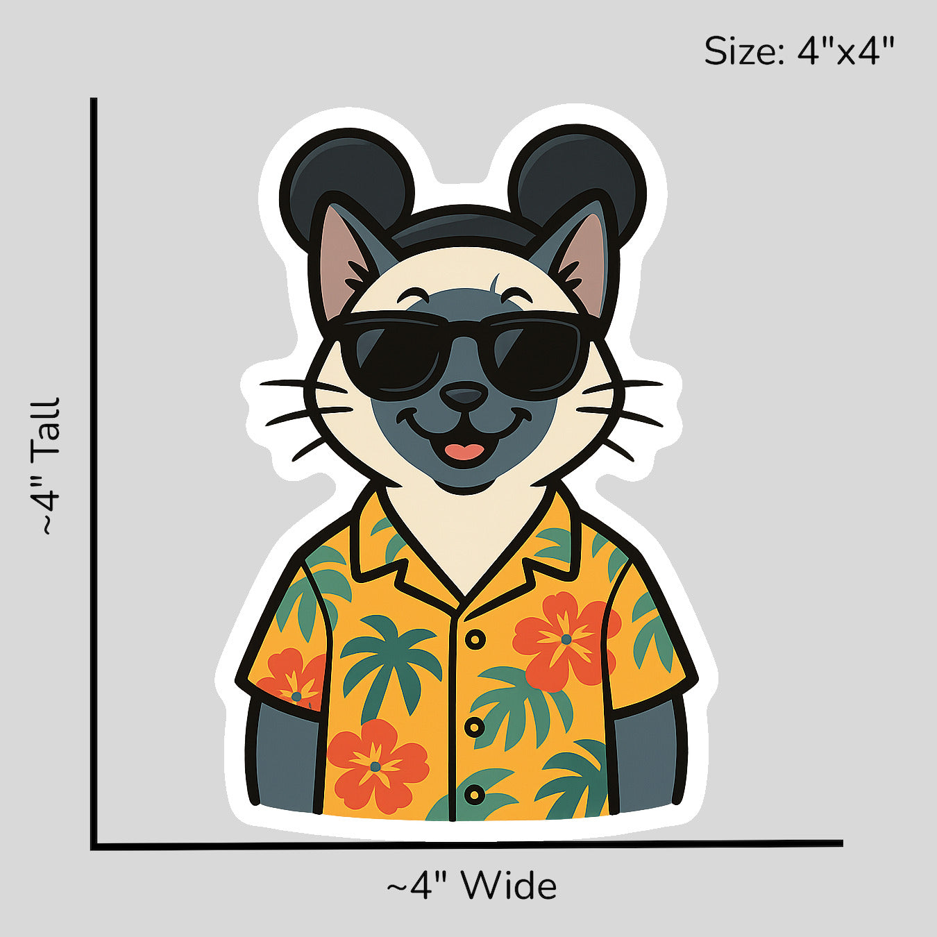 Magic Blue Point Siamese - Size Reference Mockup