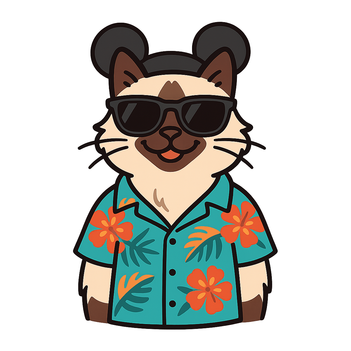Magic Ragdoll Cat - Bordered Artwork