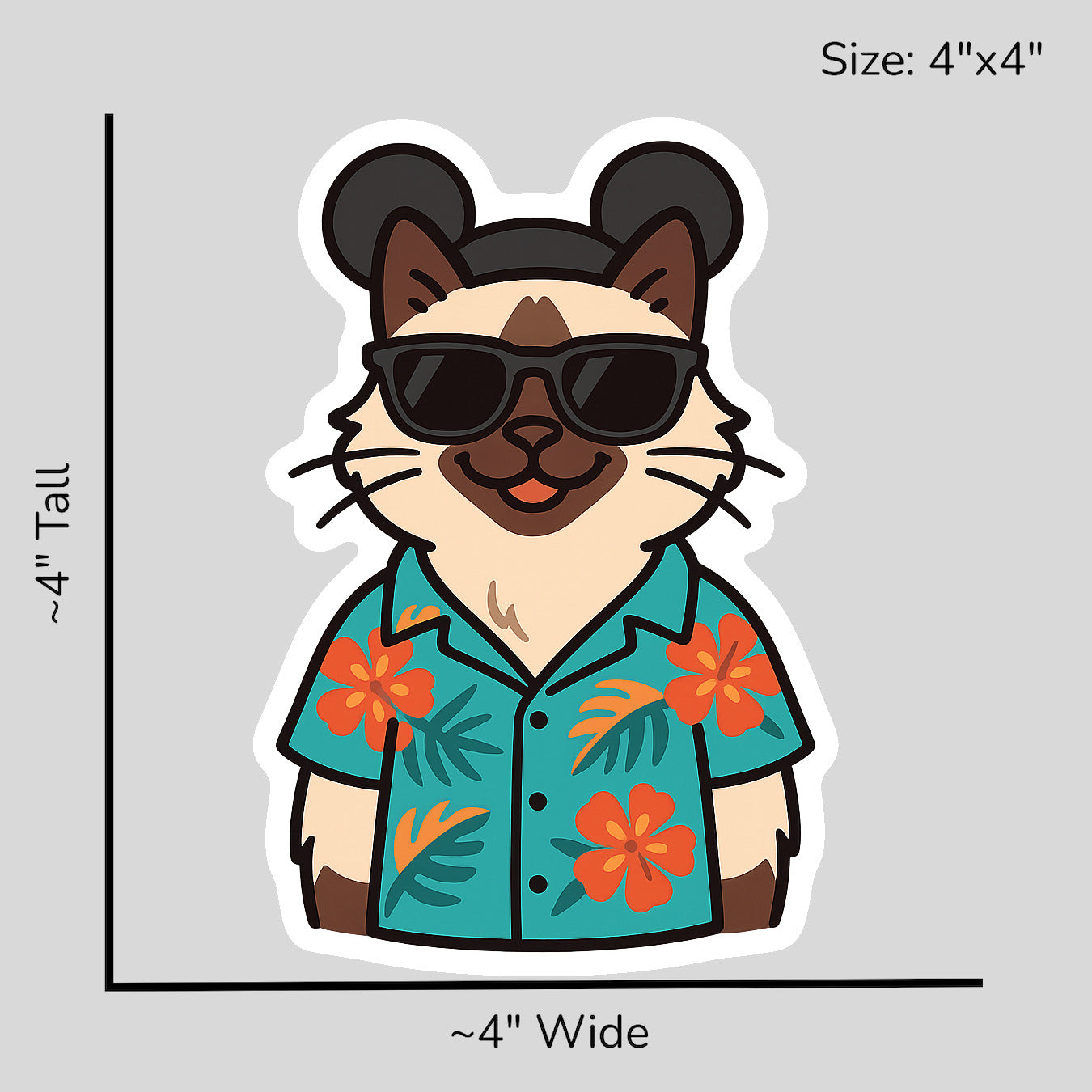 Magic Ragdoll Cat - Size Reference Mockup