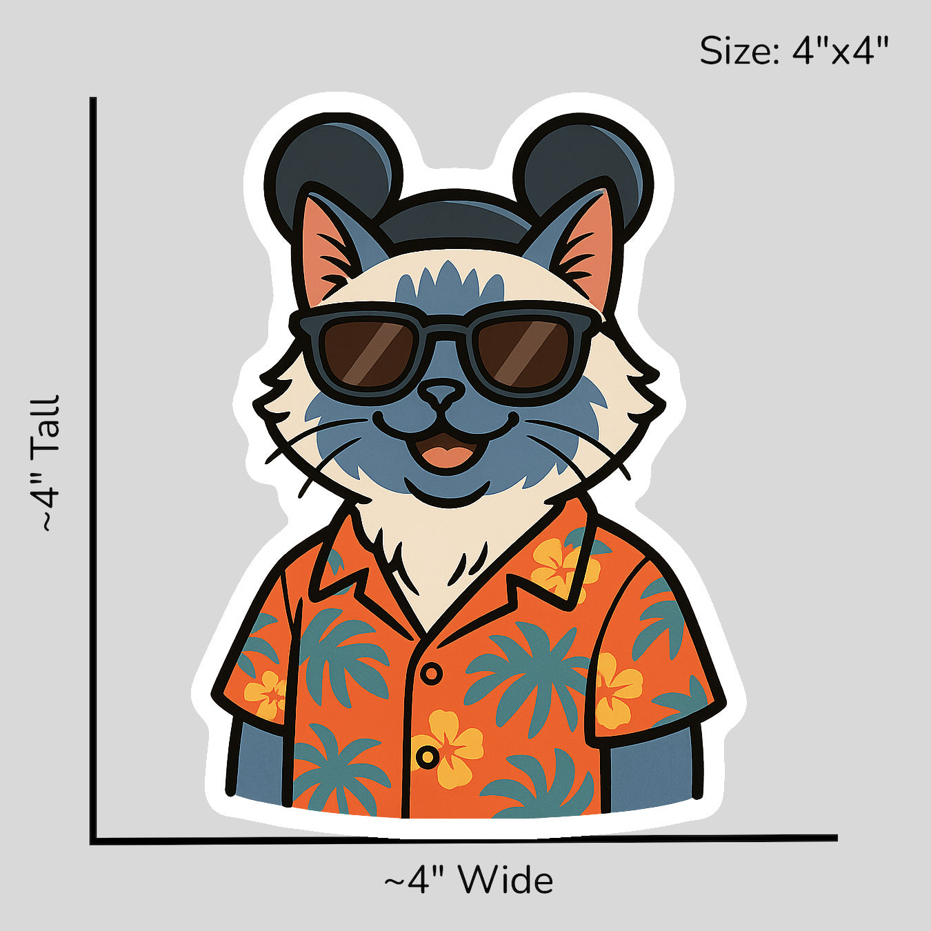 Magic Blue Point Ragdoll - Size Reference Mockup