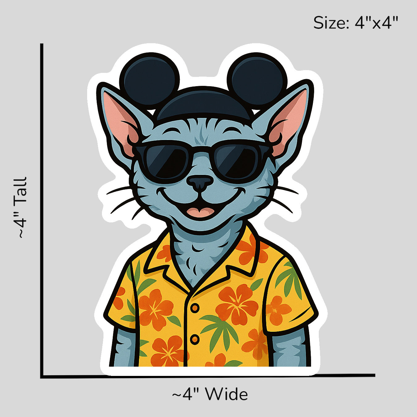 Magic Devon Rex - Size Reference Mockup